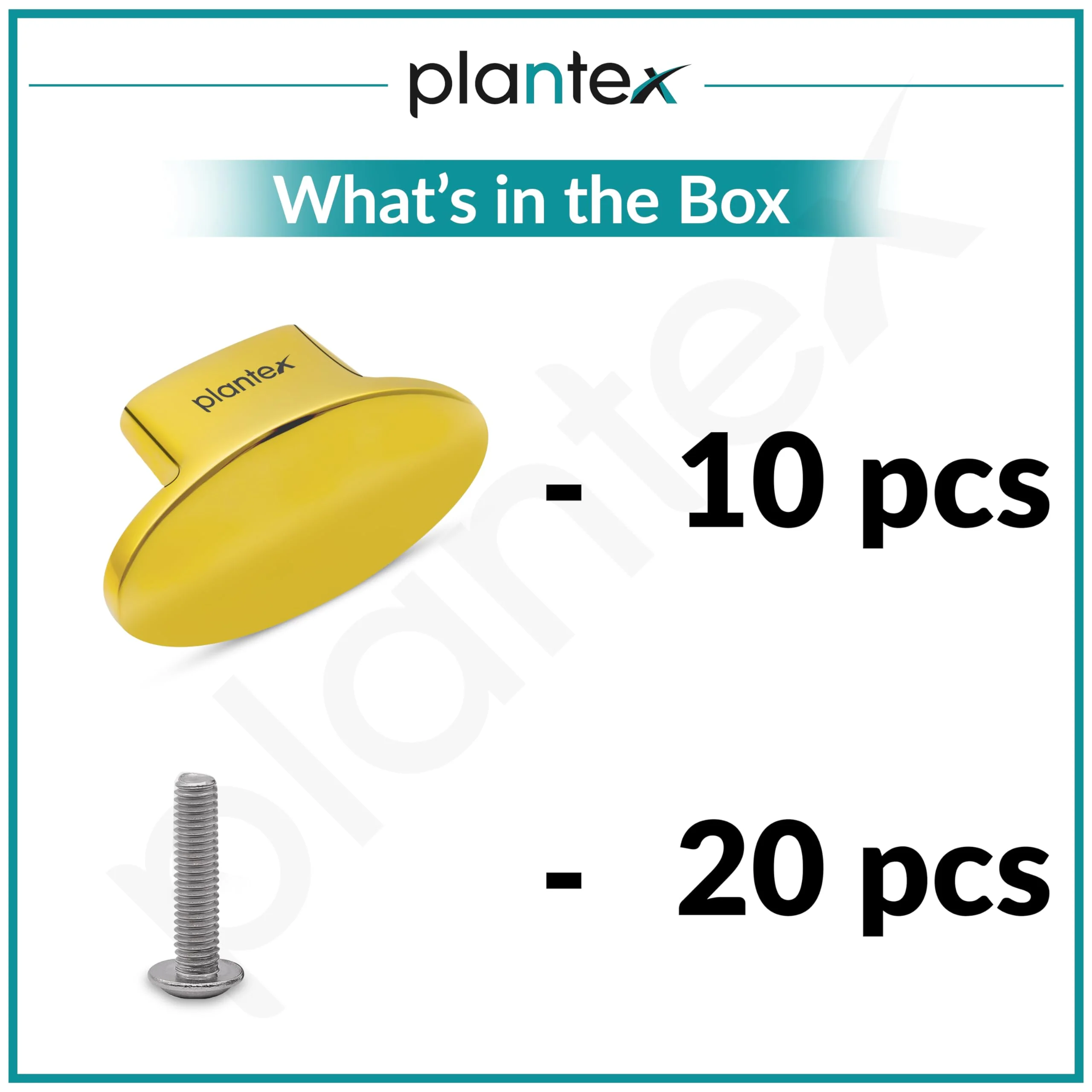 Plantex Knobs for Drawer/Small Drawer Knobs/Knobs for Cabinets/Pull-Push Knobs for Kitchen/Bedroom Drawer - Pack of 10 (Oval, Gold) - Image 6