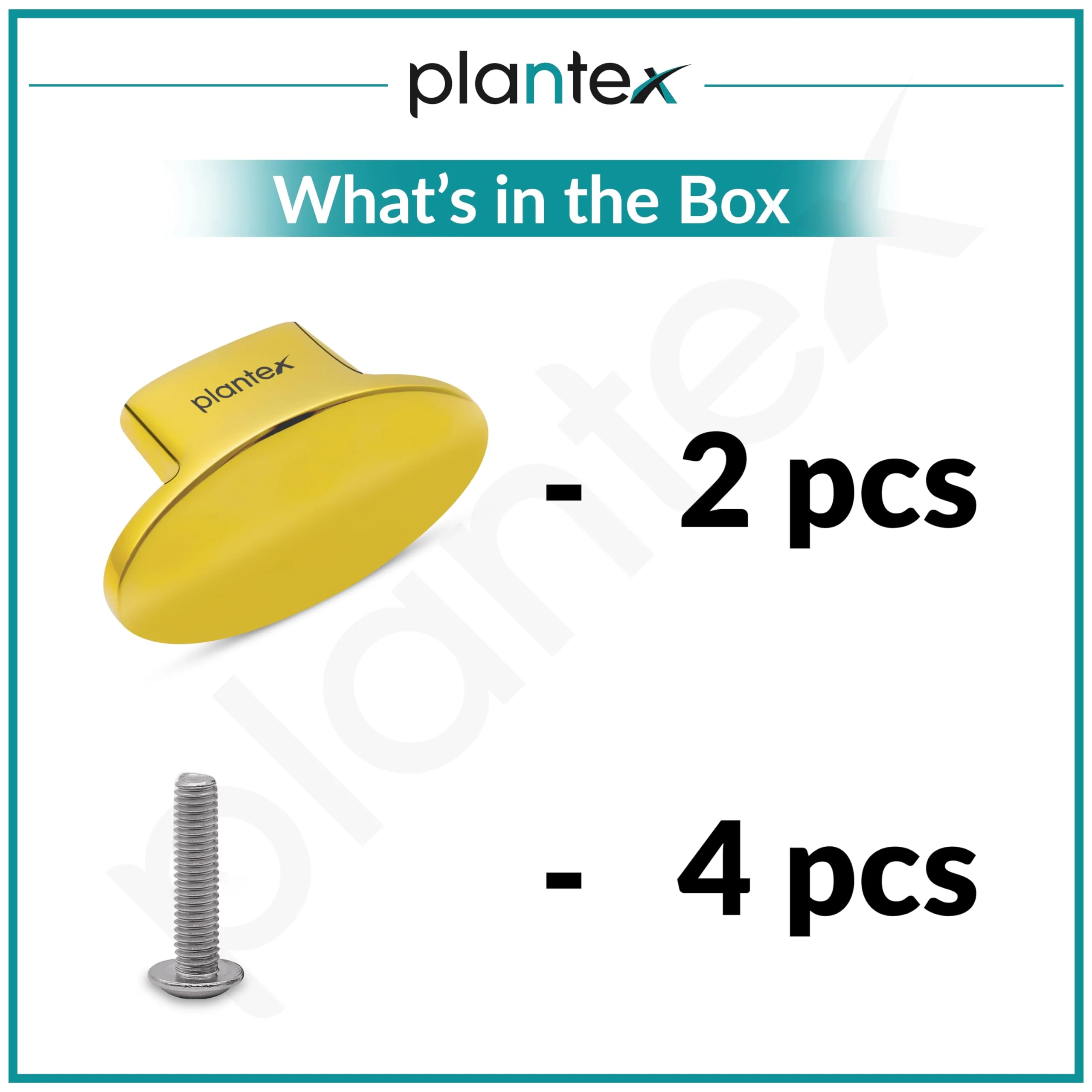 Plantex Knobs for Drawer/Small Drawer Knobs/Knobs for Cabinets/Pull-Push Knobs for Kitchen/Bedroom Drawer - Pack of 2 (Oval, Gold) - Image 6