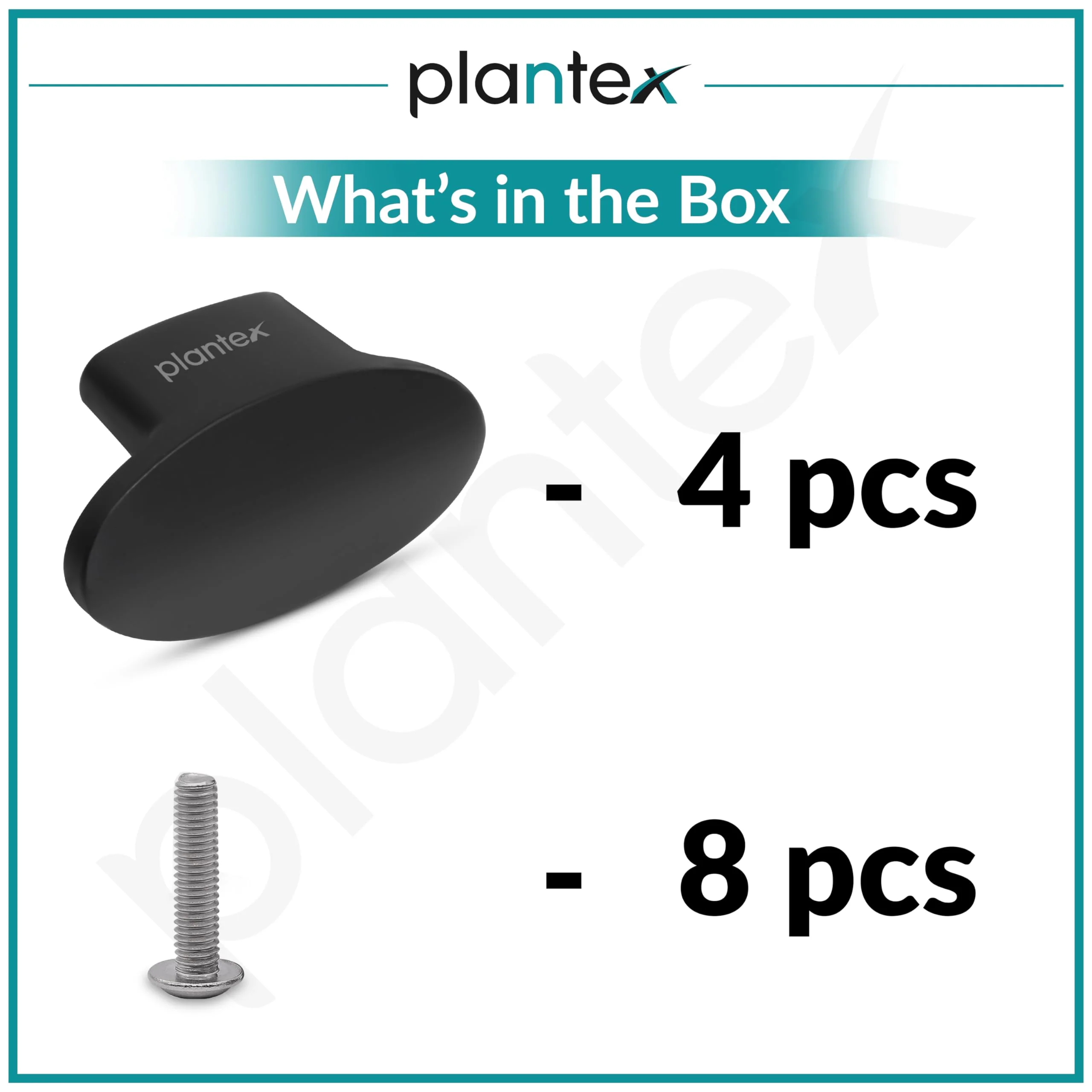 Plantex Knobs for Drawer/Small Drawer Knobs/Knobs for Cabinets/Pull-Push Knobs for Kitchen/Bedroom Drawer - Pack of 4 (Oval, Black) - Image 6