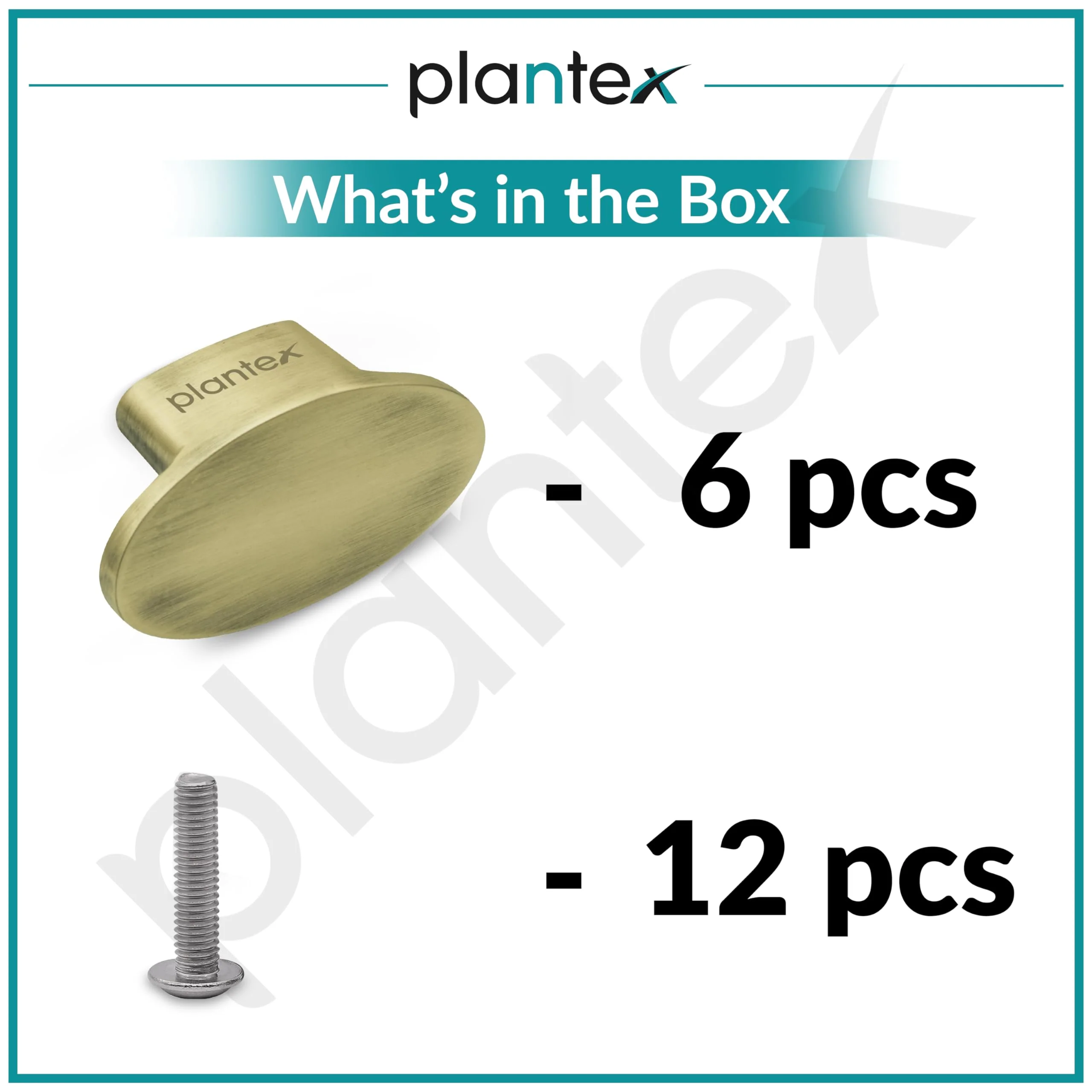 Plantex Knobs for Drawer/Small Drawer Knobs/Knobs for Cabinets/Pull-Push Knobs for Kitchen/Bedroom Drawer - Pack of 6 (Oval, Brass Antique) - Image 6