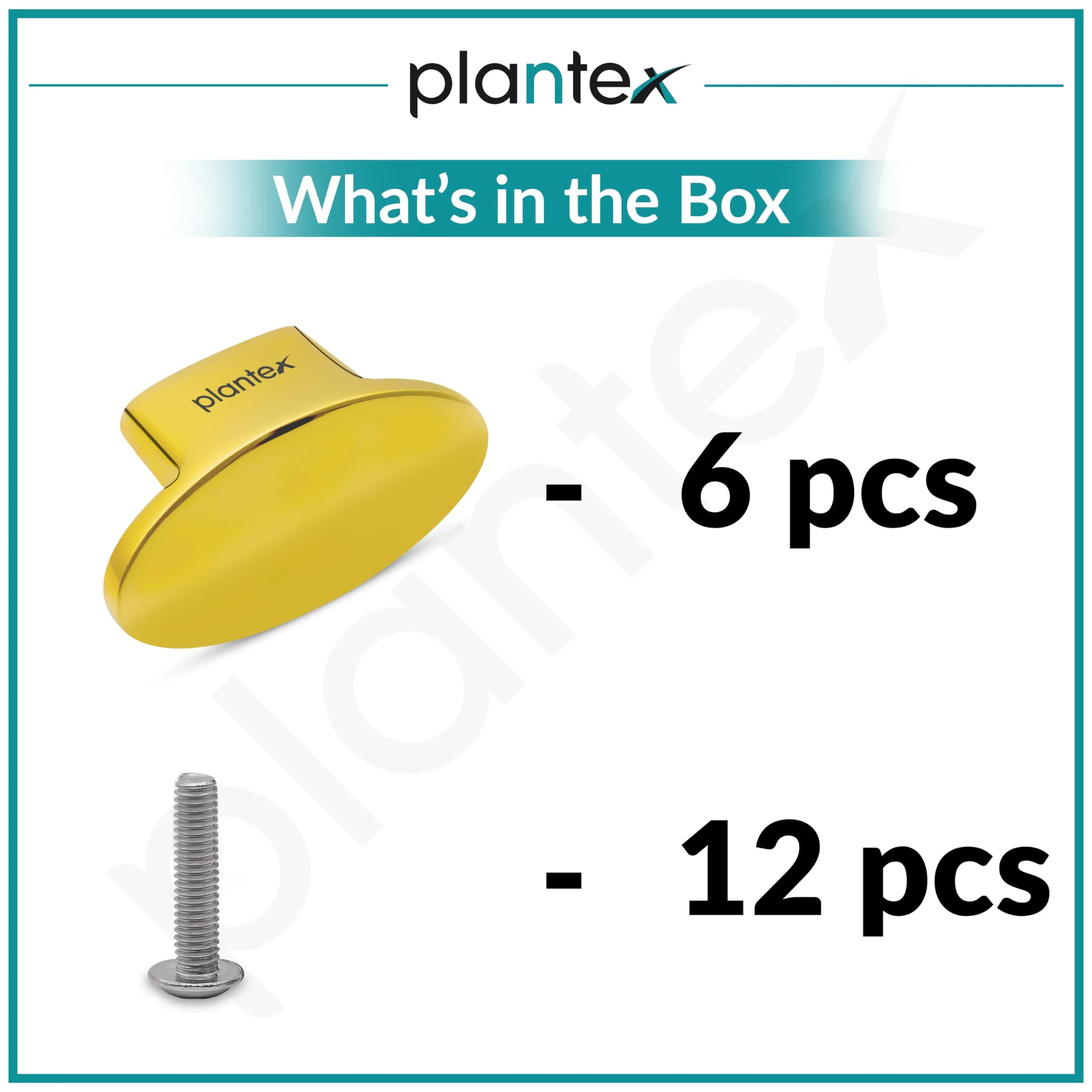 Plantex Knobs for Drawer/Small Drawer Knobs/Knobs for Cabinets/Pull-Push Knobs for Kitchen/Bedroom Drawer - Pack of 6 (Oval, Gold) - Image 5