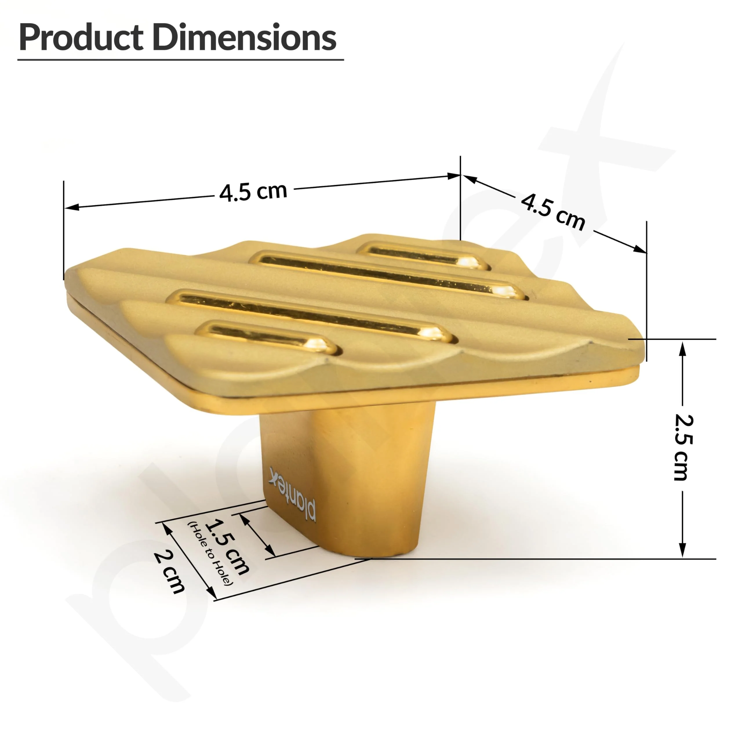 Plantex Knobs for Drawers/Drawer Knobs for Cabinets/Pull-Push Knobs for Kitchen/Bedroom Drawer - Pack of 1 (SH-434, Gold & Gold Matt) - Image 2