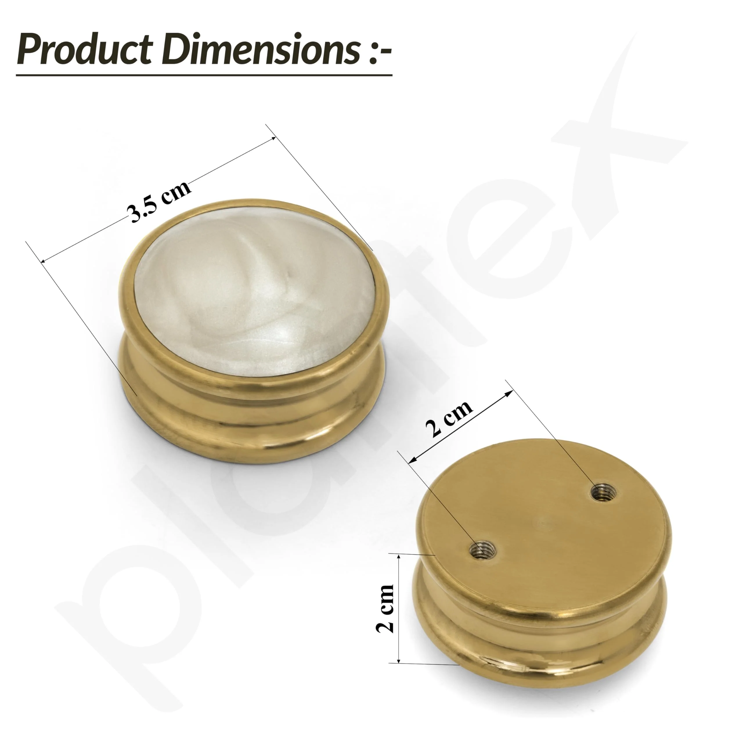 Plantex Knobs for Drawers/Drawer Knobs/Round Knob for Cabinets/Pull-Push Knob for Kitchen/Bedroom Drawer - Pack of 1 (Gold) - Image 6