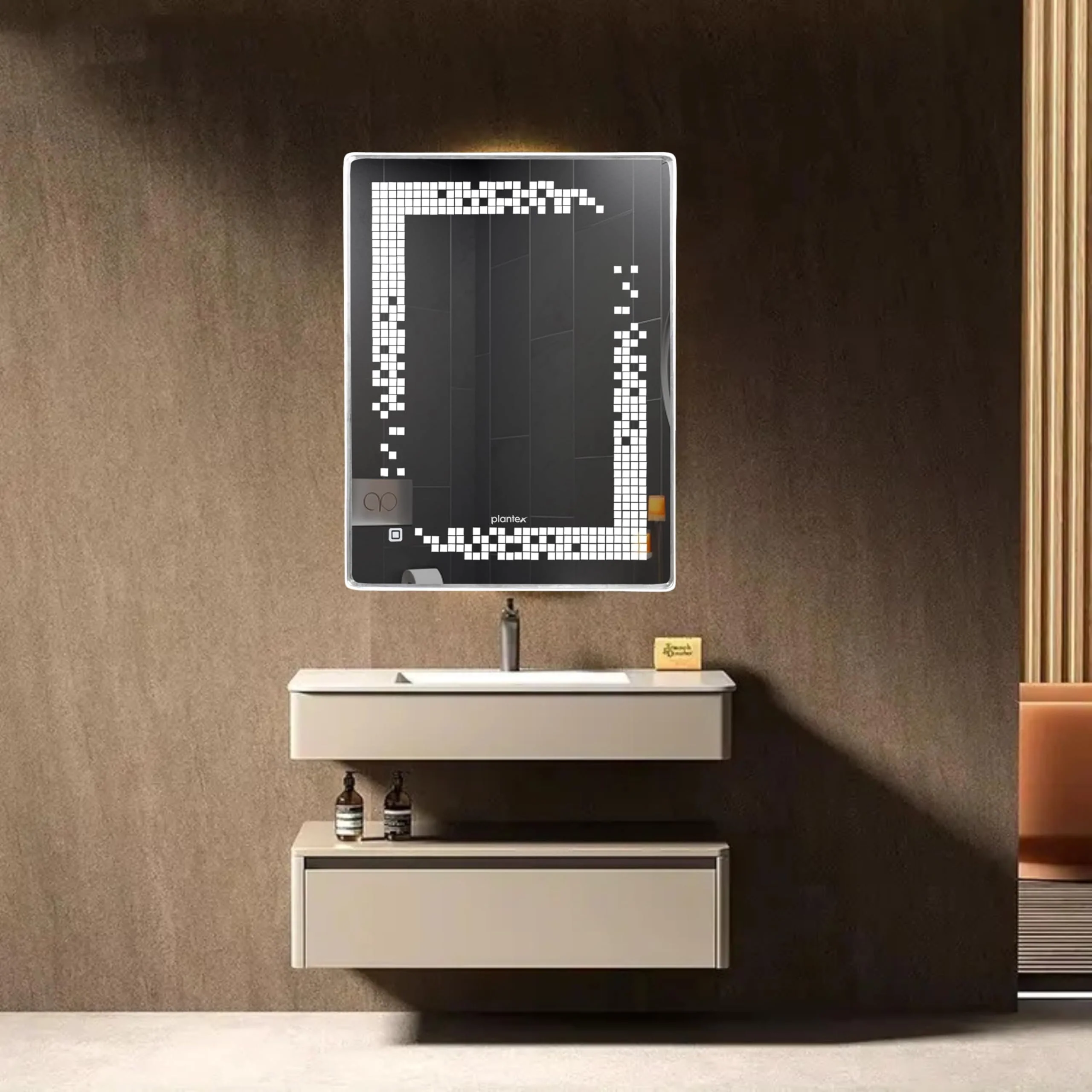 Plantex LED Mirror for Wash Basin with 3 Tone/Designer Mirror for Living Room/Bedroom/Dressing Room - Rectangle Shape (18 X 24 Inch) - Image 2