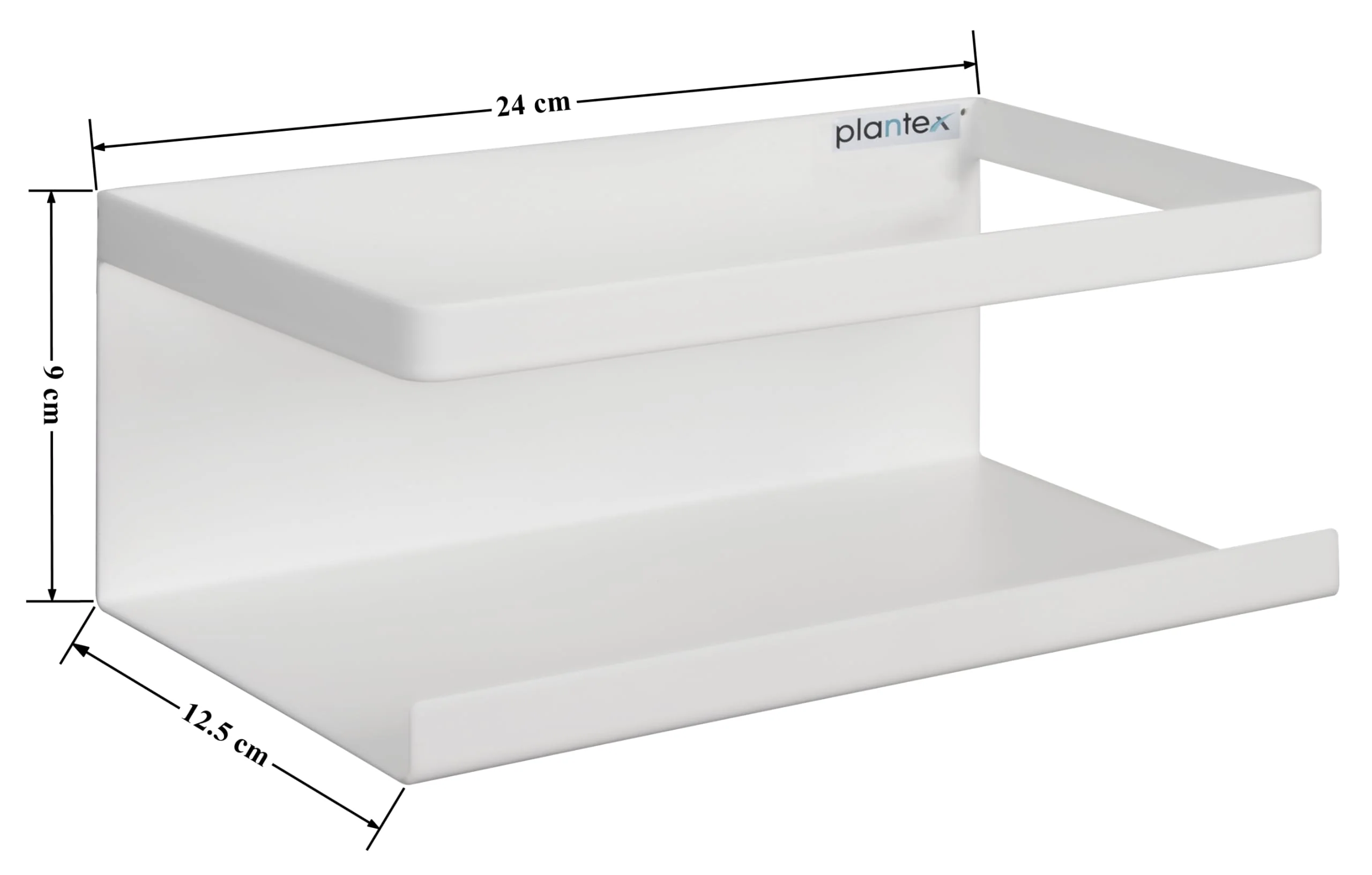 Plantex Magnetic Refrigerator Shelf/Magnetic Shelf for Fridge/Kitchen Organiser Storage Magnetic Spice Rack for Fridge (White) - Image 3