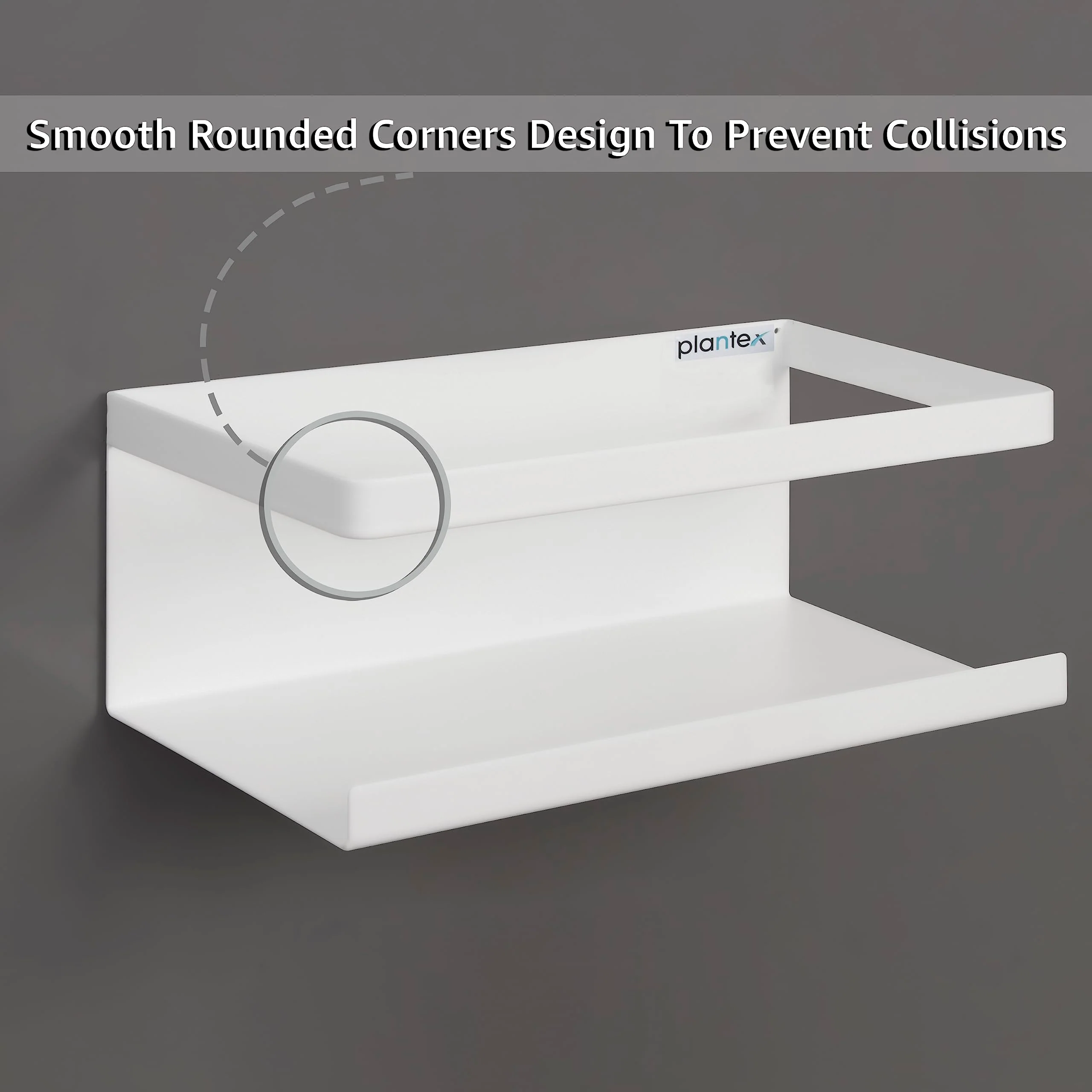 Plantex Magnetic Refrigerator Shelf/Magnetic Shelf for Fridge/Kitchen Organiser Storage Magnetic Spice Rack for Fridge (White) - Image 5