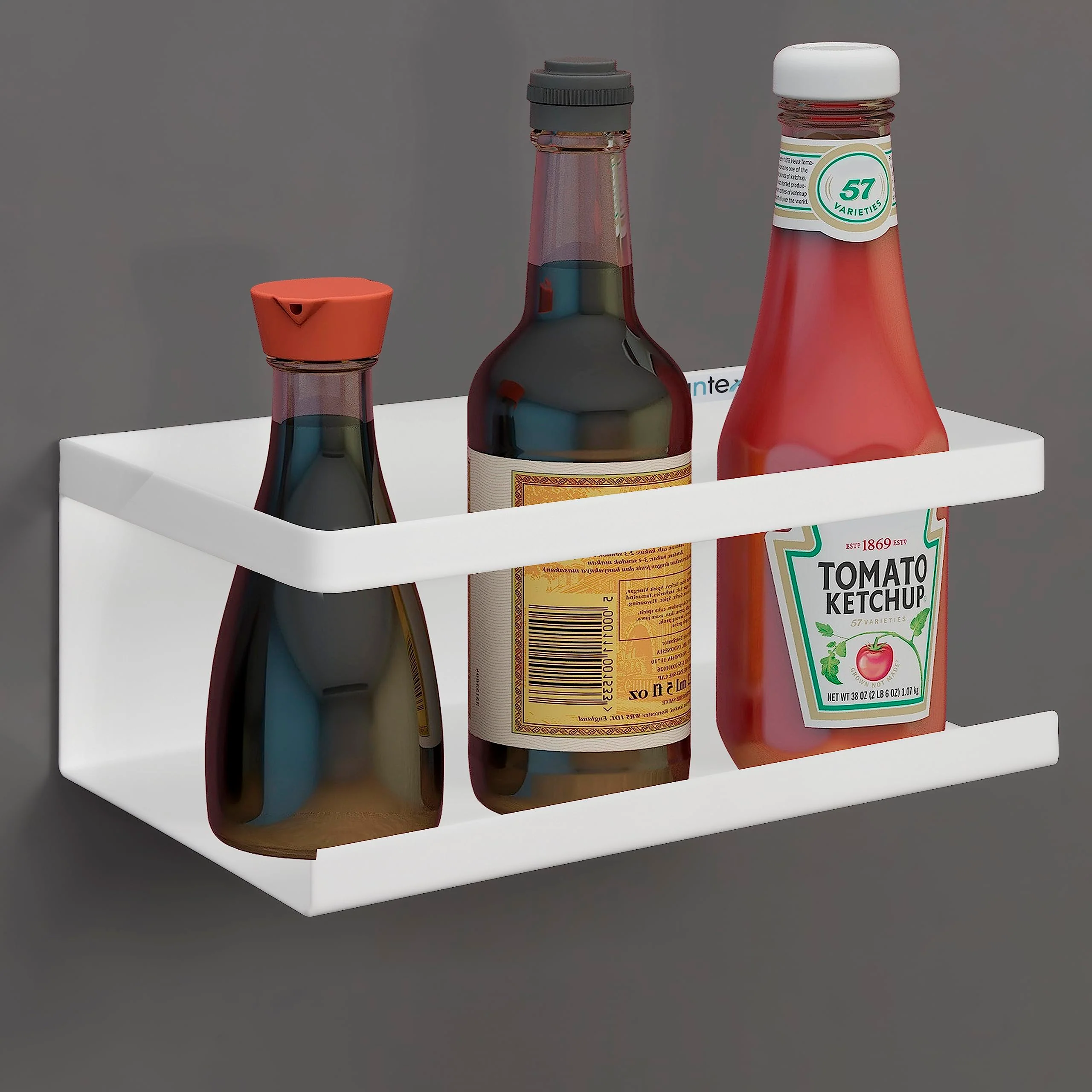 Plantex Magnetic Refrigerator Shelf/Magnetic Shelf for Fridge/Kitchen Organiser Storage Magnetic Spice Rack for Fridge (White) - Image 6