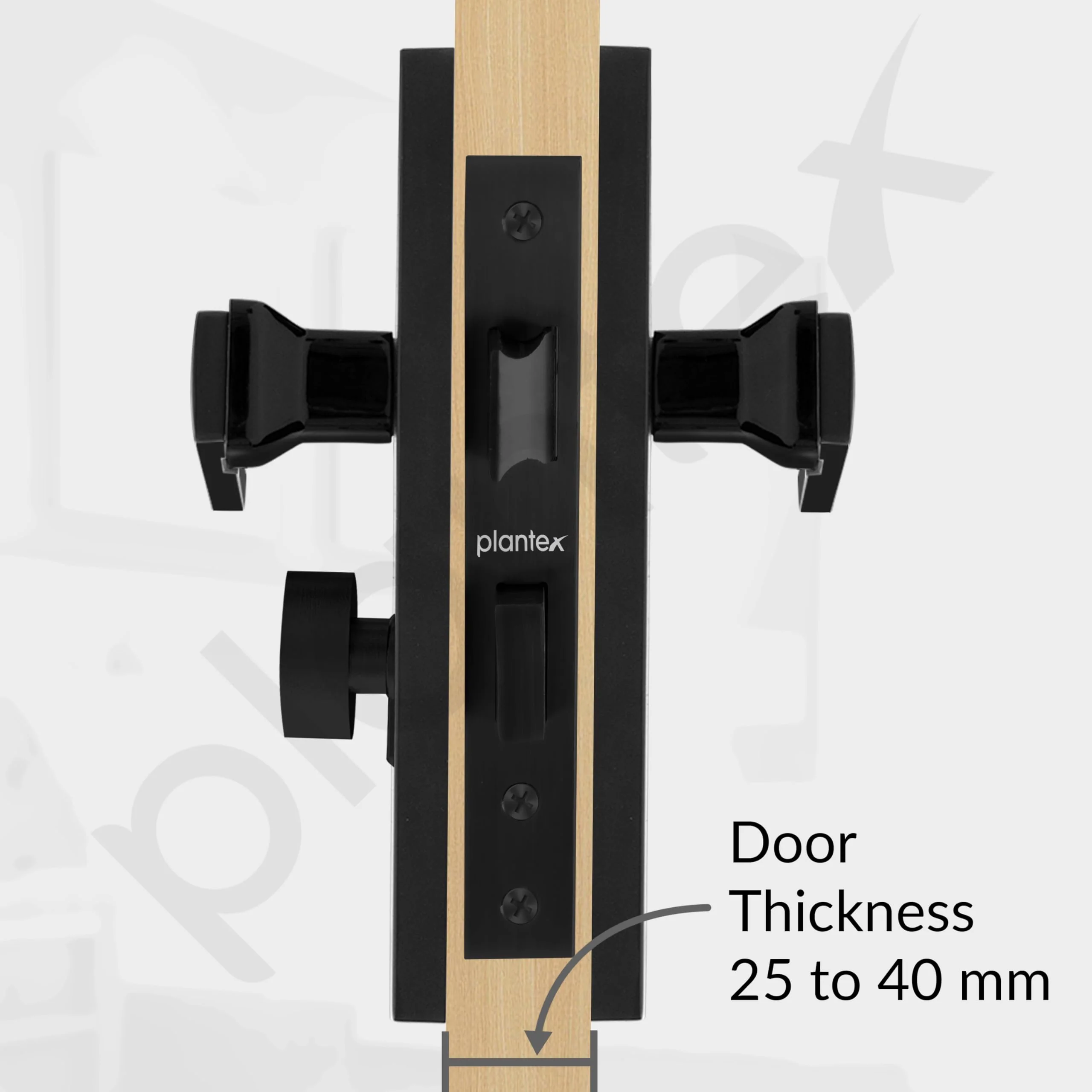 Plantex Main Door Lock/Mortise Lock for Door/6-Lever Lock Mechanism with 3 Years of Warranty - Robust Door Lock for Home with Brass Lock Body & Cylinder(8116 - DC-Black & Z-Black) - Image 5