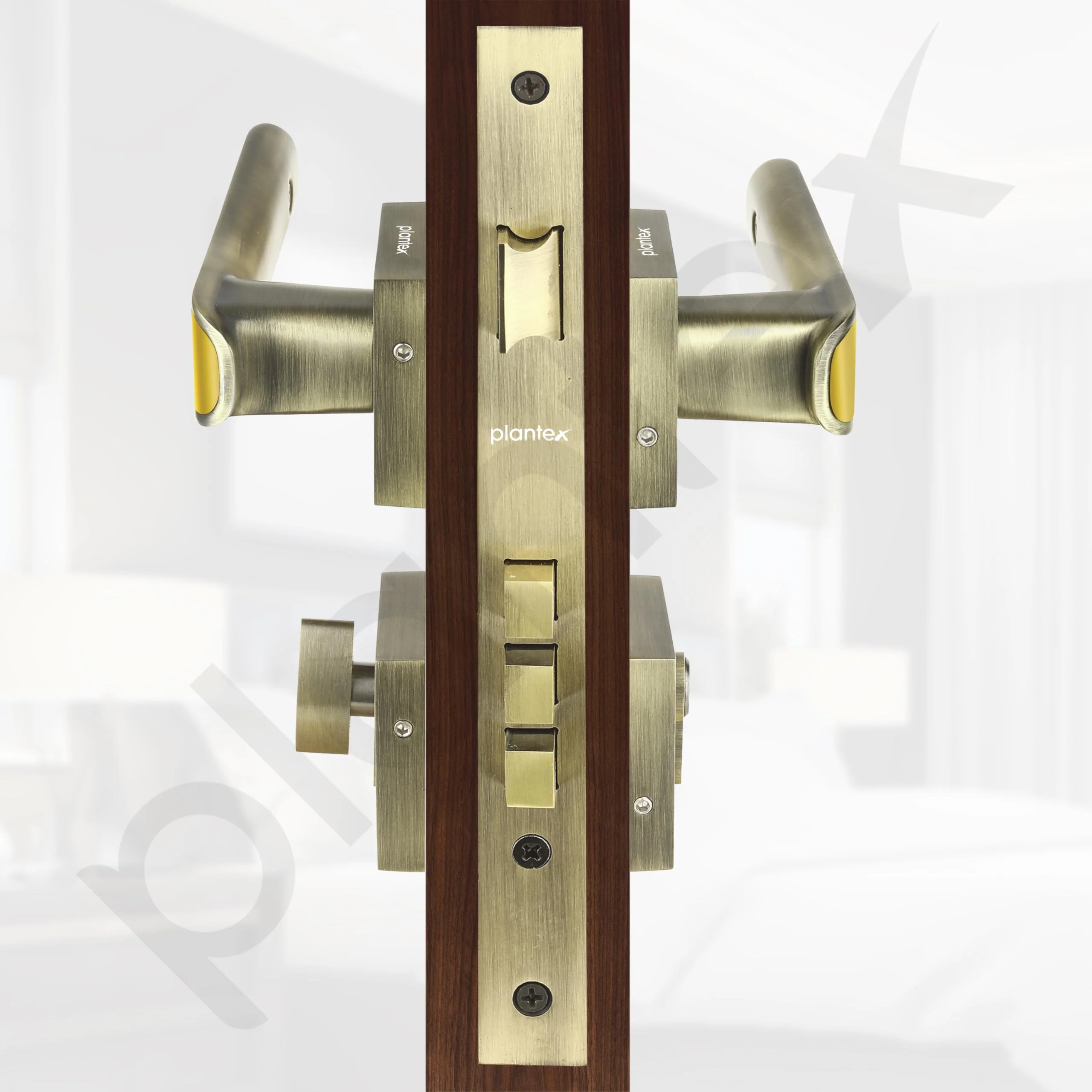 Plantex Main Door Lock/Mortise Lock for Door with 3 Years of Warranty by plantex/Door Locks for Home with Brass Lock Body & Cylinder (7112 - PVD Gold & Brass Antique) - Image 5