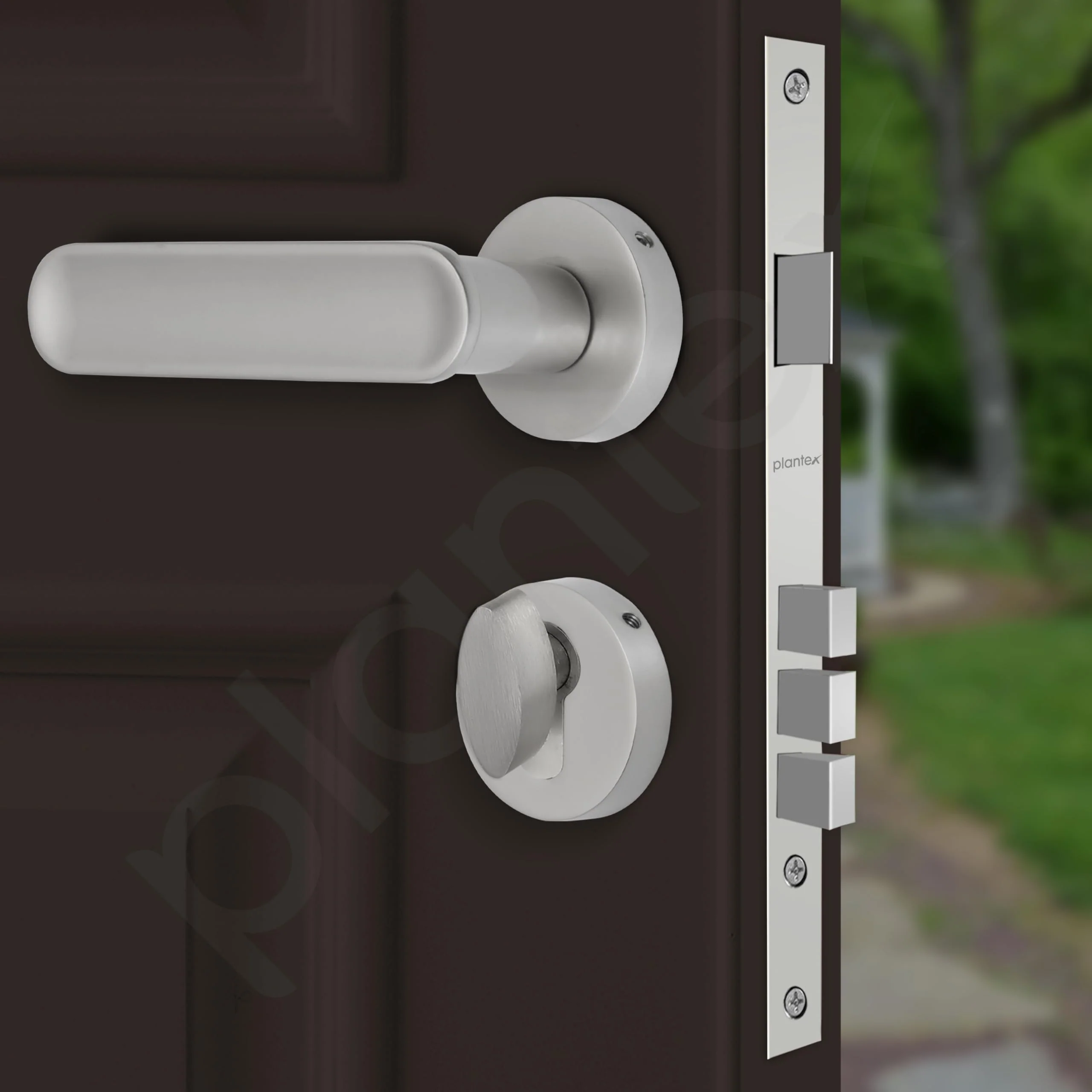 Plantex Main Door Lock/Mortise Lock for Door with 3 Years of Warranty - Robust Door Lock for Home with Brass Lock Body & Cylinder (Satin Finish) - Image 3