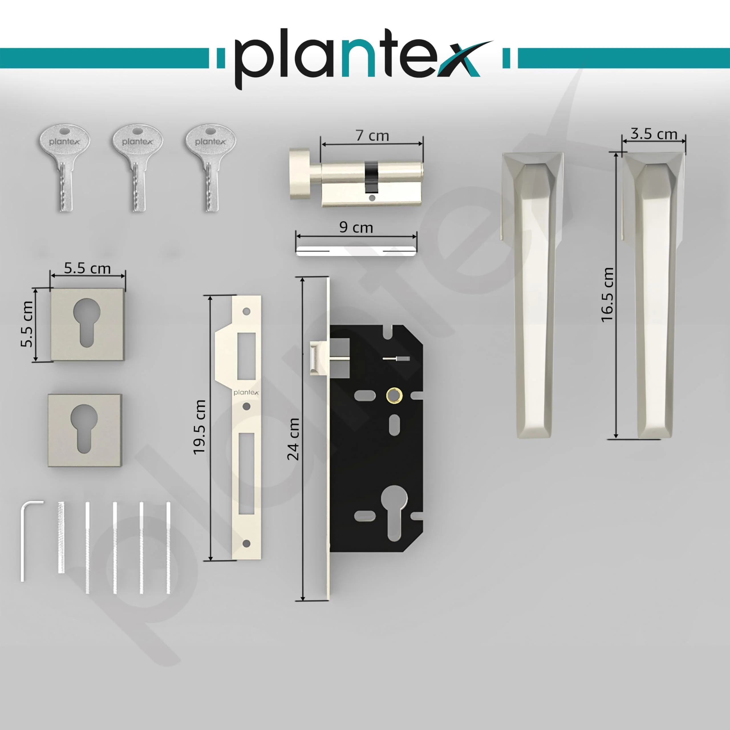 Plantex Main Door Lock/Mortise Lock for Door with 3 Years of Warranty - Robust Door Lock for Home with Brass Lock Body & Cylinder(PT-003- Satin) - Image 3