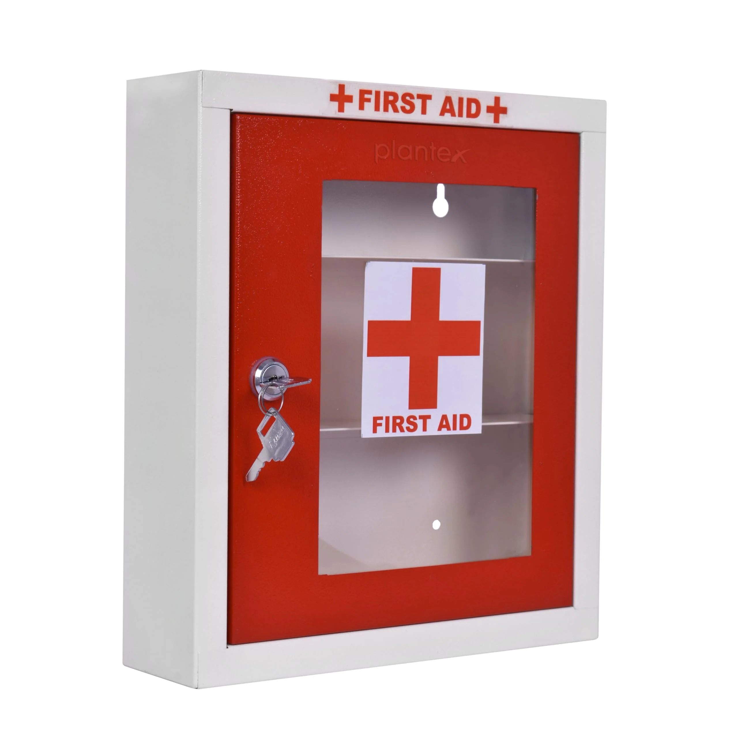 Plantex Metal First Aid Box - Emergency Medical Kit for Medicine Storage - Multi Compartment With Key Lock - Pack of 5 (Red & Ivory) for Home, School, Office - Image 6