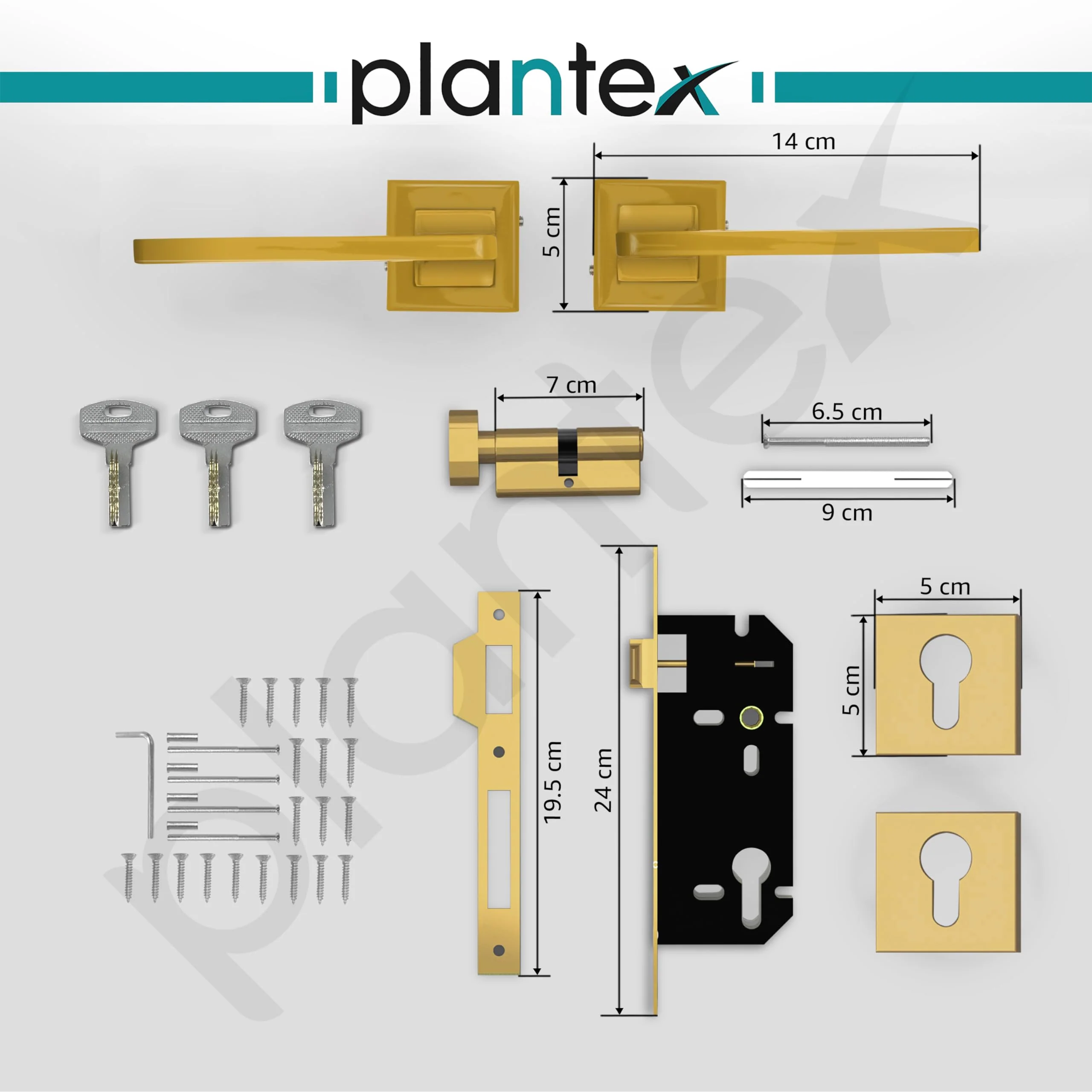 Plantex Mortise Door Lock with 3 Years of Warranty/Main Door Lock for Home/Office/Hotel - Gold Finish (605-PVD Gold) - Image 3