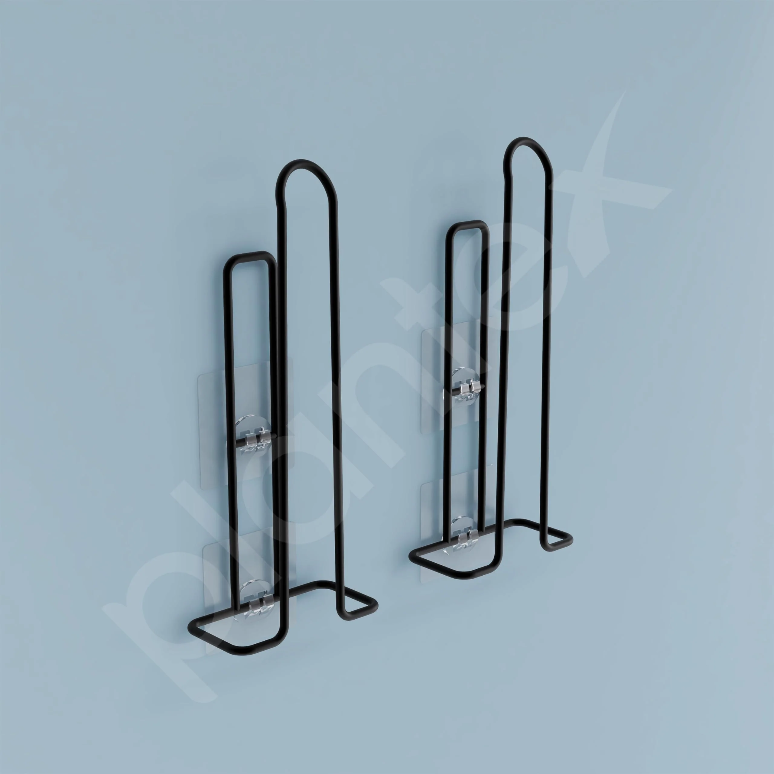 Plantex Multi-Functional Self Adhesive Toilet Paper Roll Holder/Toilet Roll Holder for Bathroom Accessories - Pack of 2 (Black-Wall Mount) - Image 7