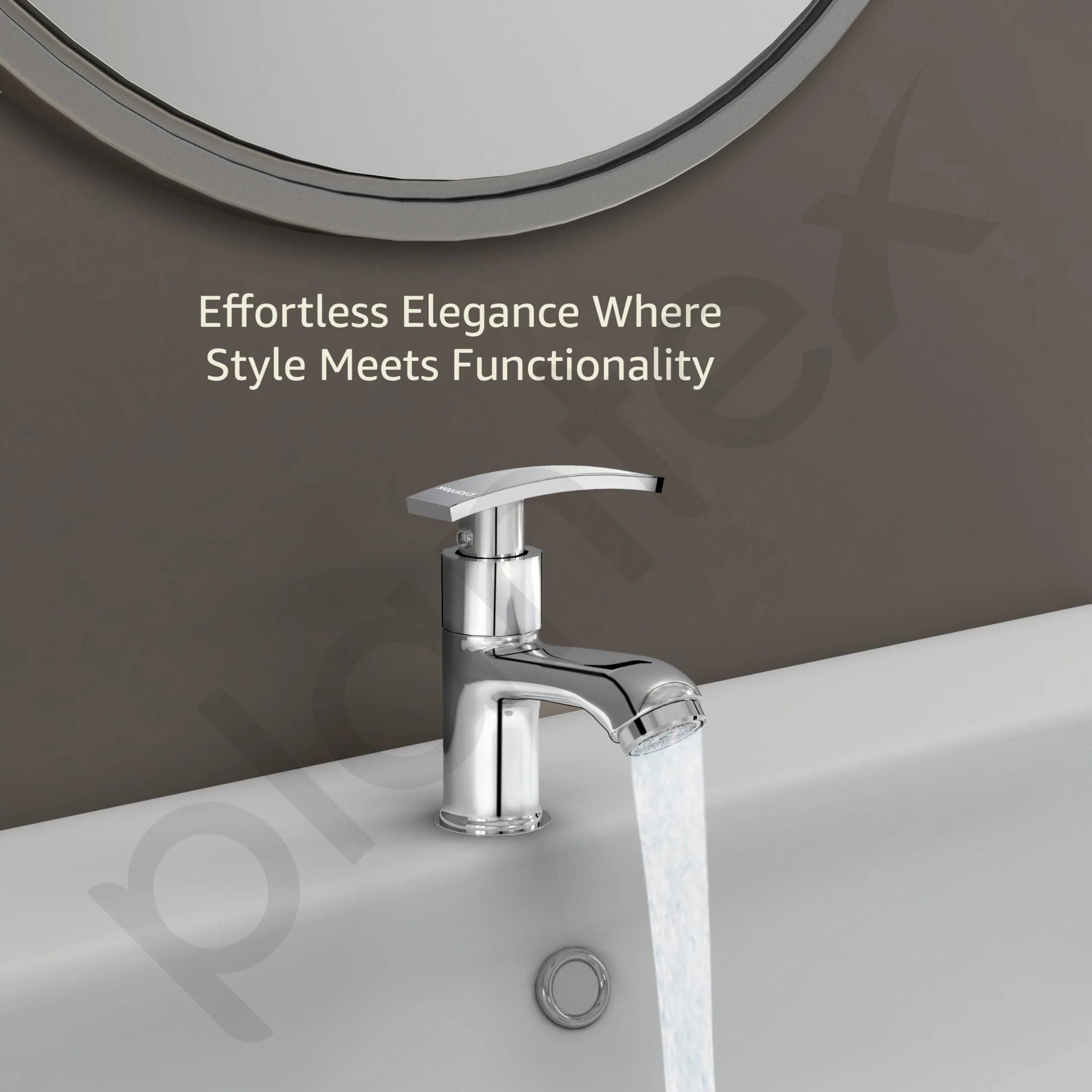 Plantex Pillar Tap for Bathroom with Water Saving Aerator and Brass Spindle/Wash Basin Tap with Teflon Tape/Single Lever Water Tap-(Samar-Chrome) - Image 5
