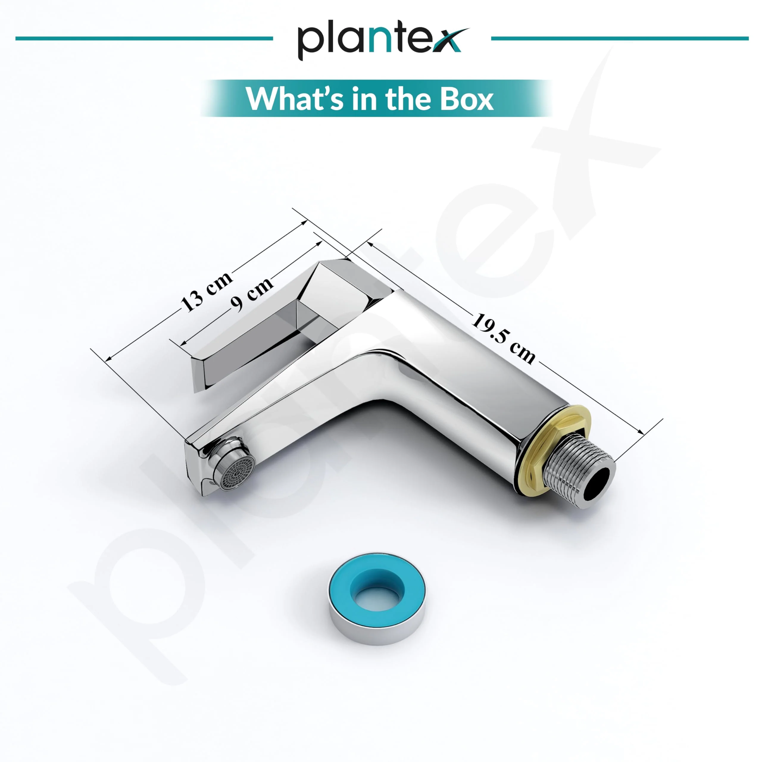 Plantex Pillar Tap for Wash Basin with Teflon Tape/Tap for Wash Basin/Water Tap-Chrome (Celesiya-1243) - Image 3