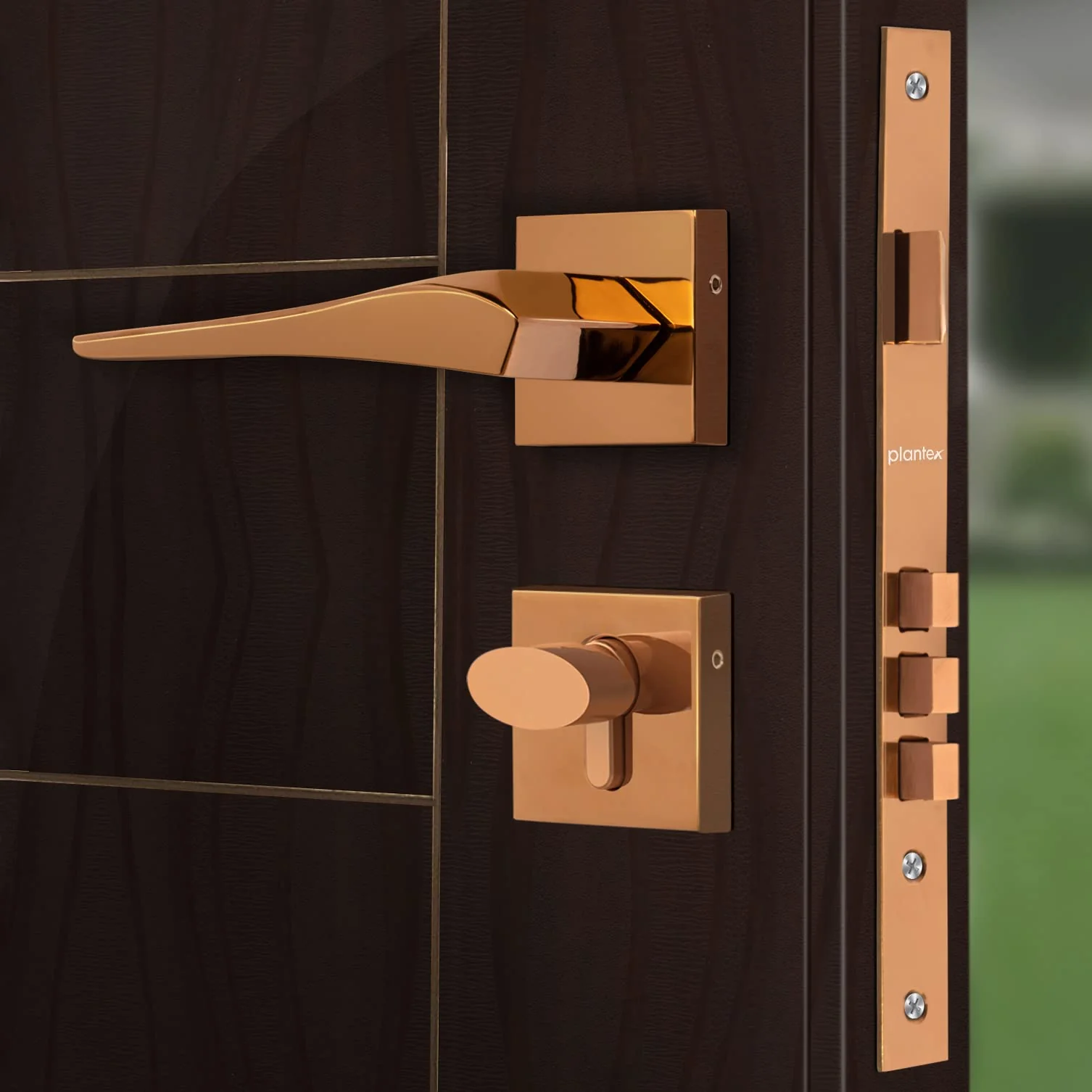 Plantex Premium Door Lock with 3 Years of Warranty/Main Door Locks for Home/Mortise Lock Set for Home (7101 - PVD Choco) - Image 3