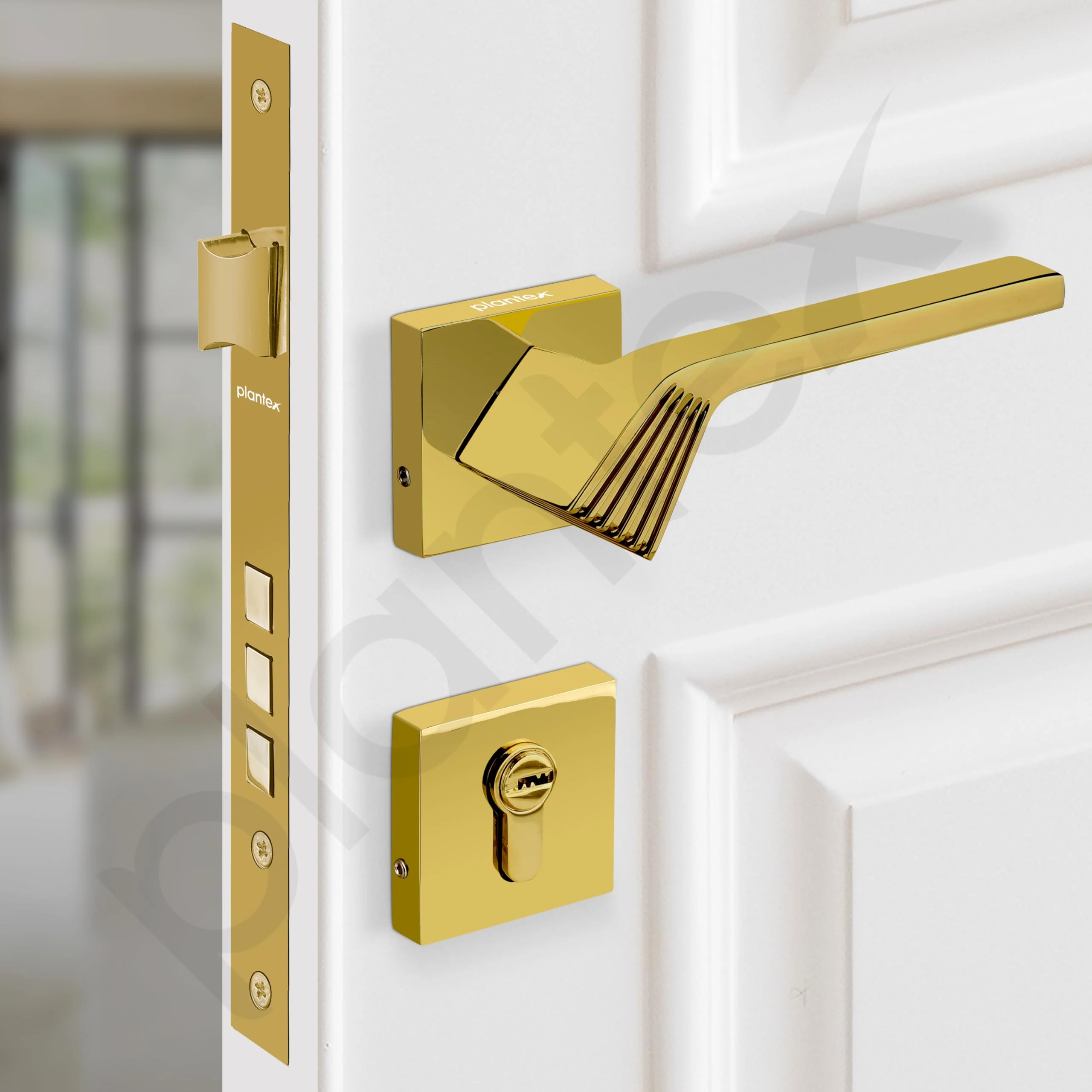 Plantex Premium Door Lock with 3 Years of Warranty/Main Door Lock for Home/Mortise Lock Set for Door (7120 - PVD Gold) - Image 6