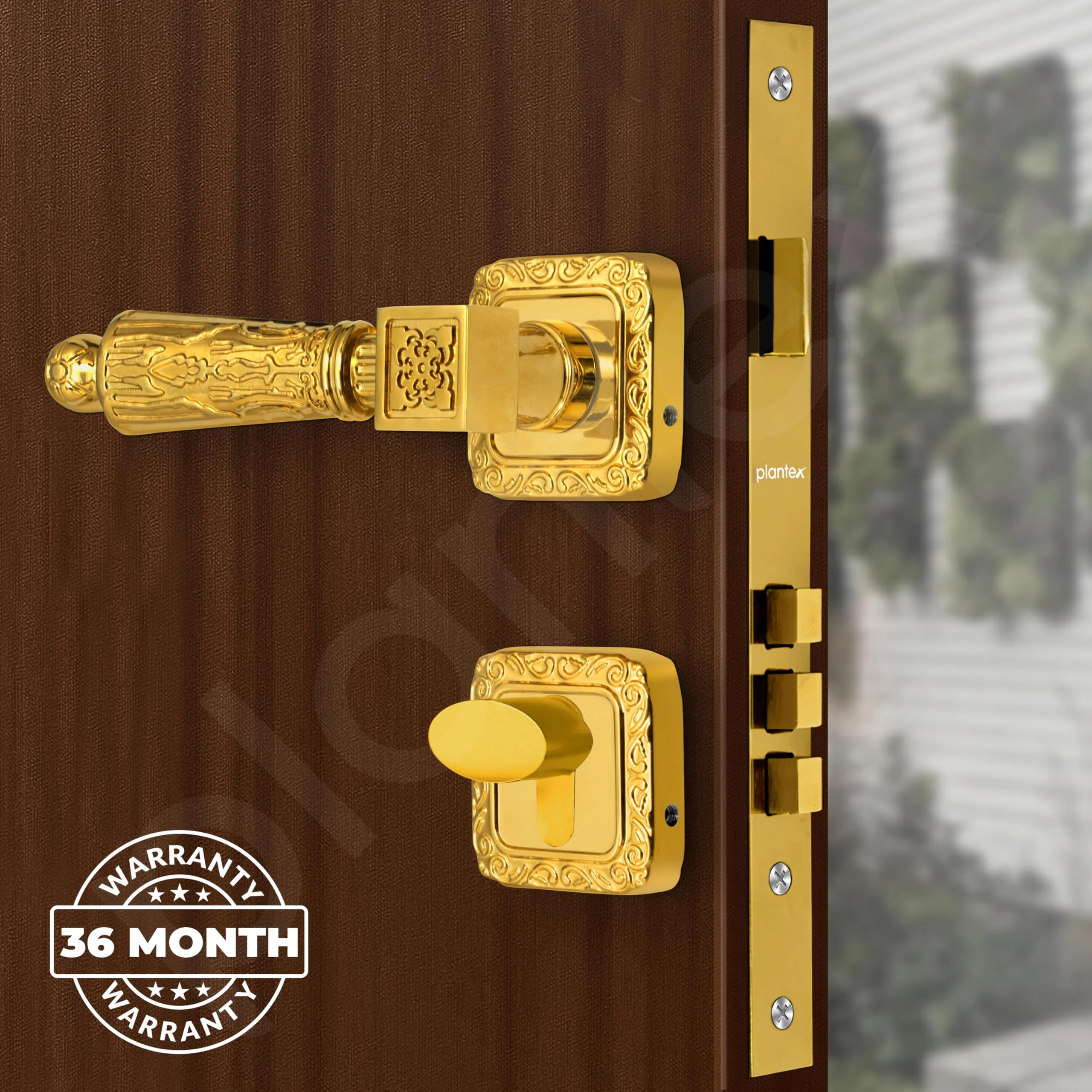 Plantex Premium Door Locks with 3 Years of Warranty by Plantex/Main Door Lock for Home/Mortise Lock for Door - Main Door Lock Set (643 - PVD Gold) - Image 4