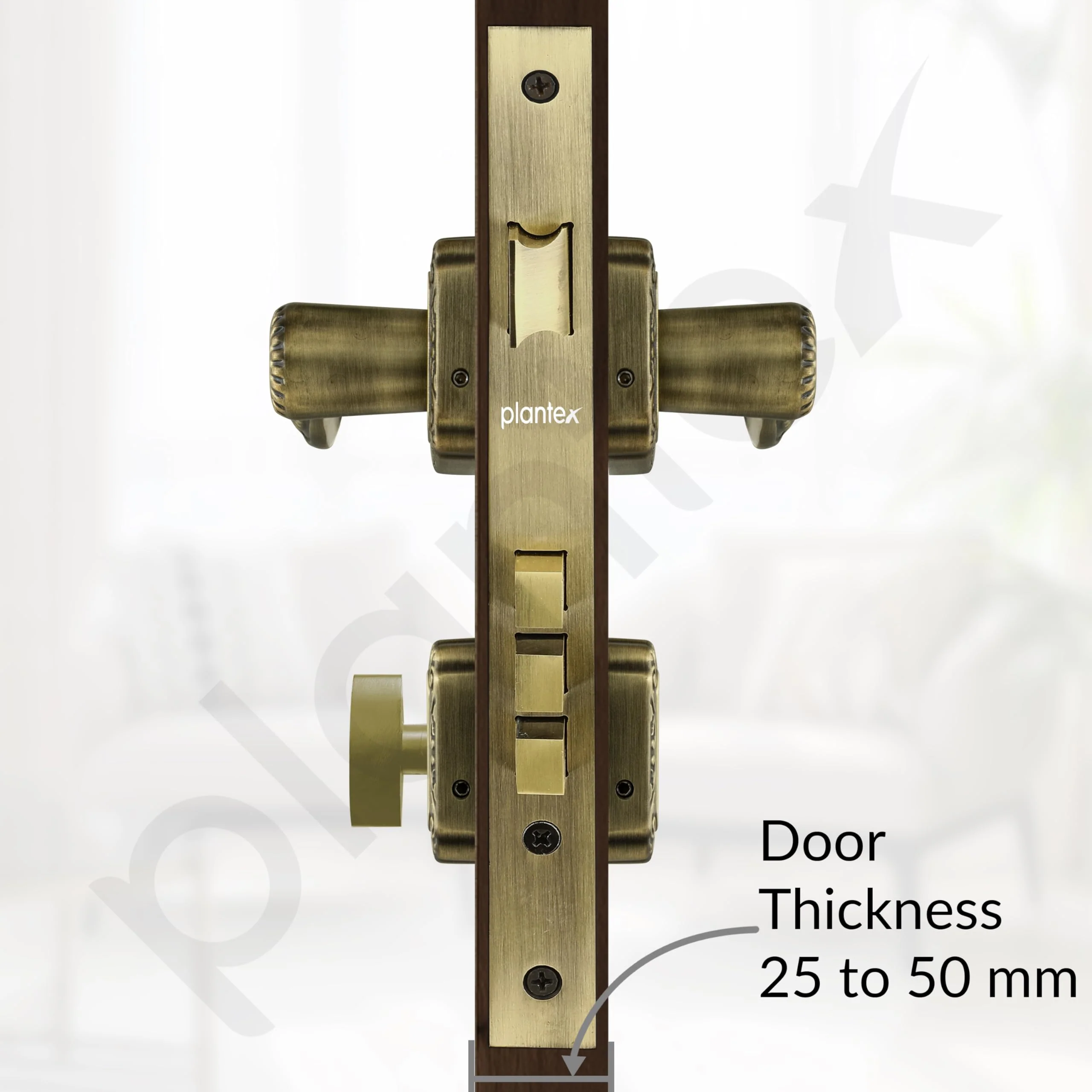 Plantex Premium Door Locks with 3 Years of Warranty Main Door Lock for Home/Mortise Lock for Door - Main Door Lock Set (644 - Brass Antique) - Image 5