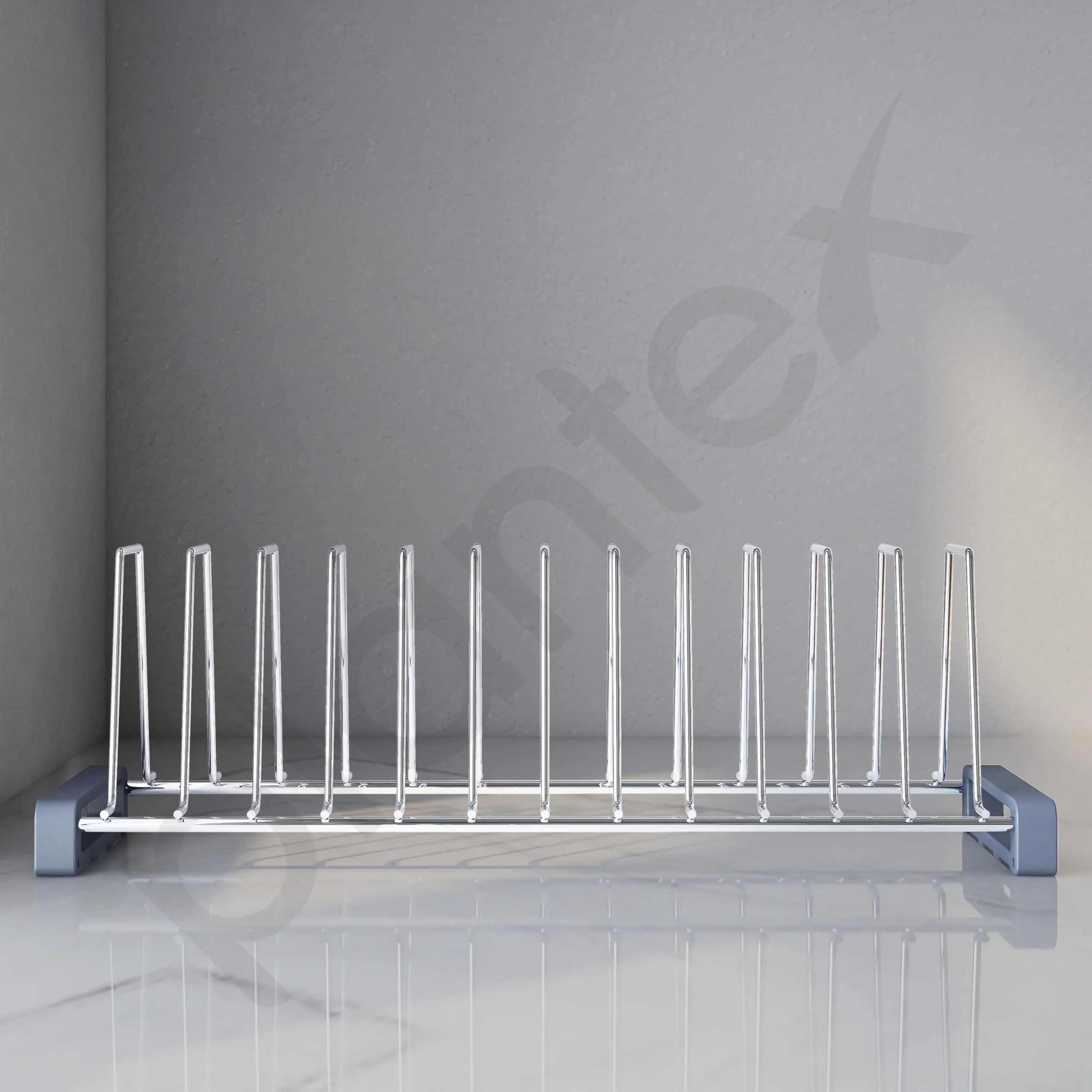 Plantex Premium-Grade Stainless Steel Plate Stand for Kitchen/10 SlotPlate Oraganizer for Kitchen Cabinet/Dish Rack Stand with Anti-Scratch Base(Size-6Inches, Slot- 10, Pack of 1) - Image 7