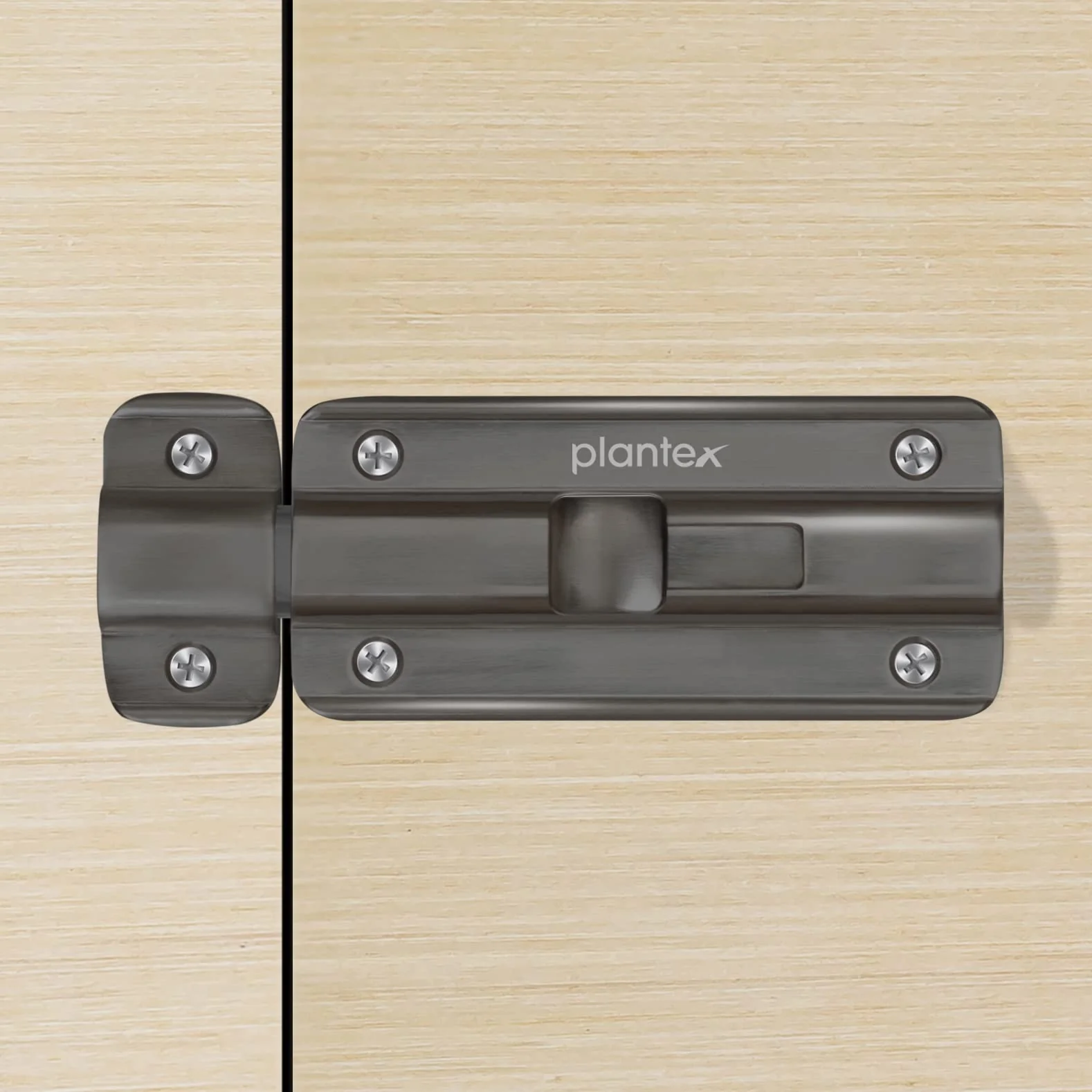 Plantex Premium Heavy Duty Door Stopper/Door Lock Latch for Home and Office Doors - Pack of 1 (Satin Black-Matt) - Image 2