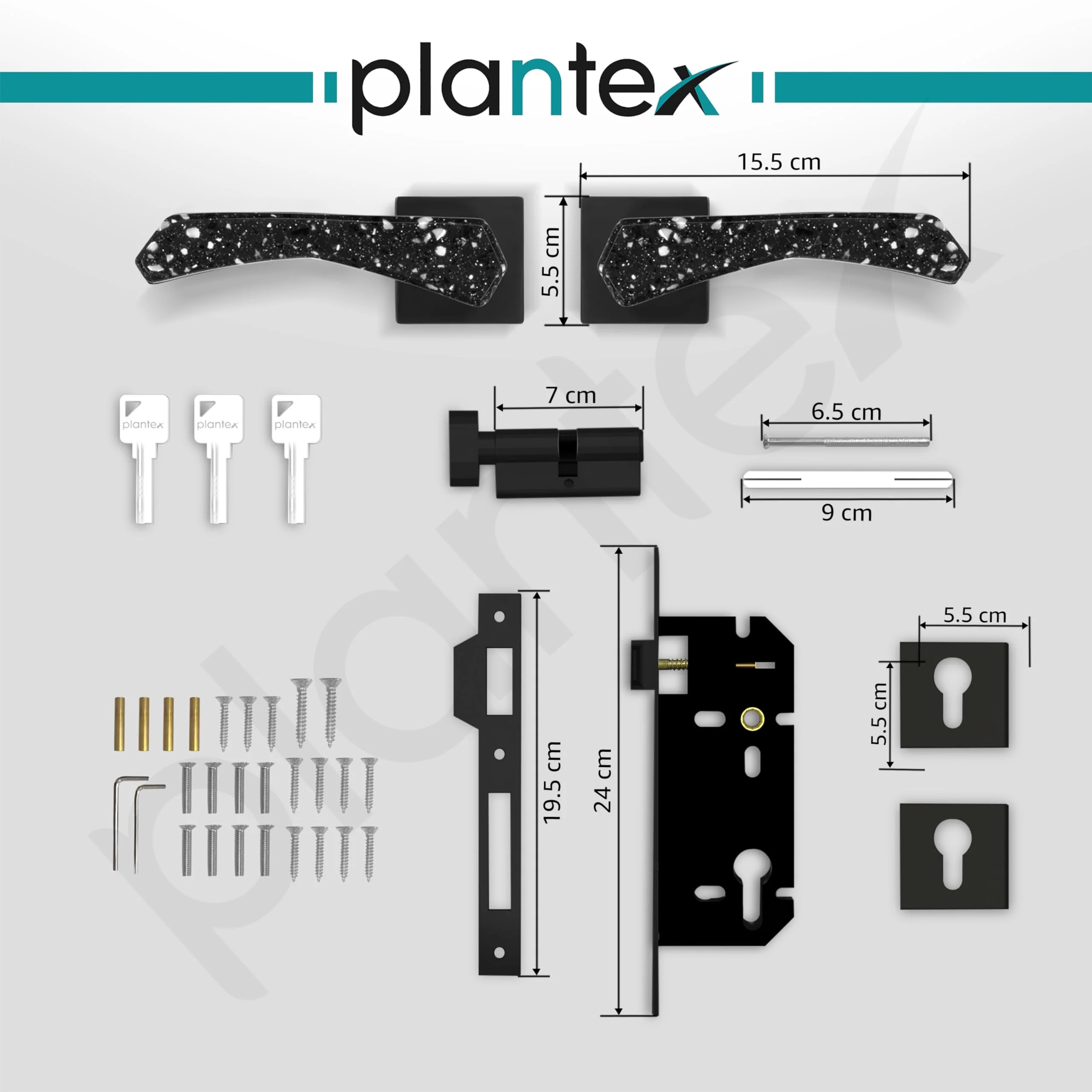 Plantex Premium Main Door Lock With 3 Years Warranty - Mortise Lock Set for Home (594 - Black) - Image 3