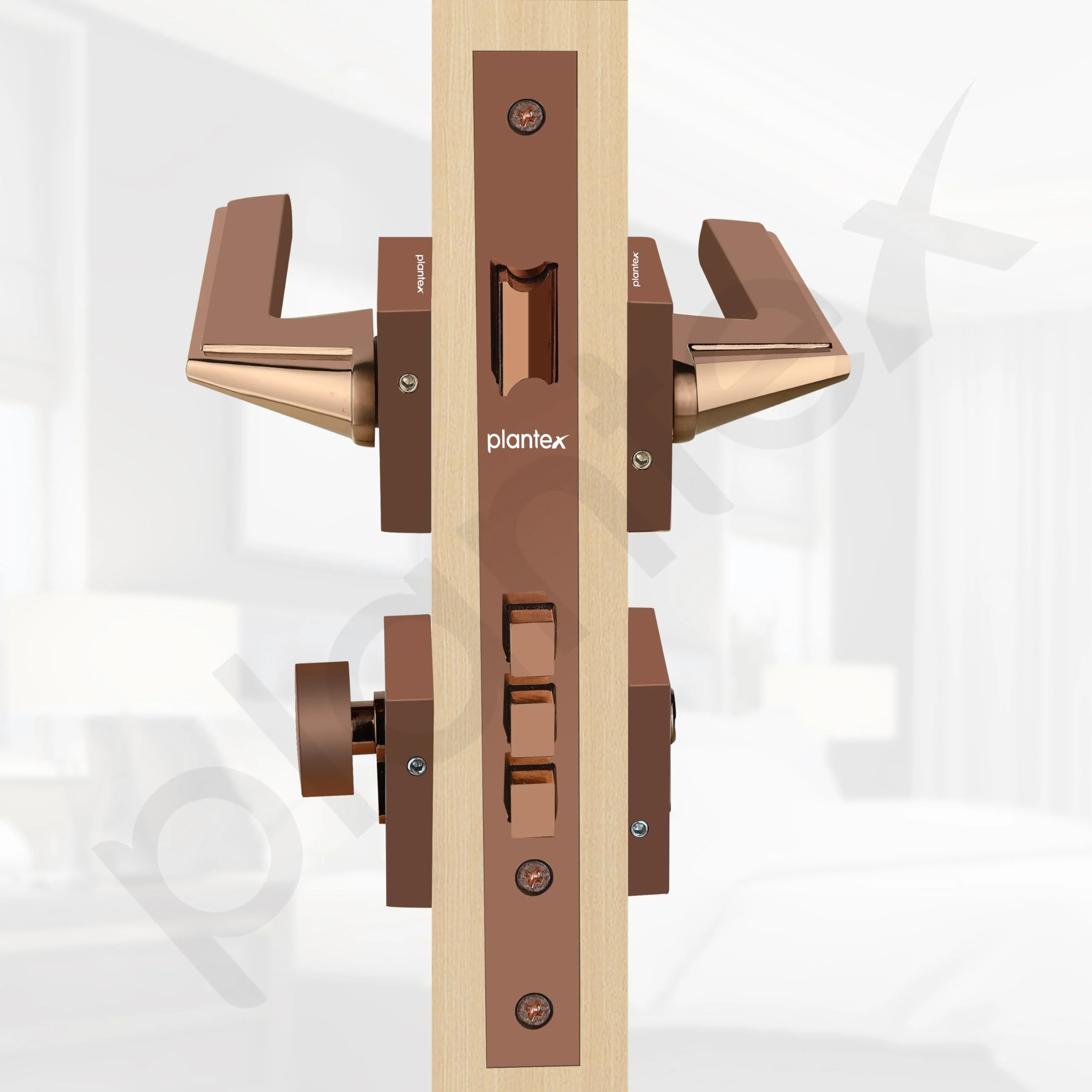 Plantex Premium Door Lock with 3 Years of Warranty/Main Door Lock Set for Home/Mortise Locks for Door (7122 - PVD Choco) - Image 5
