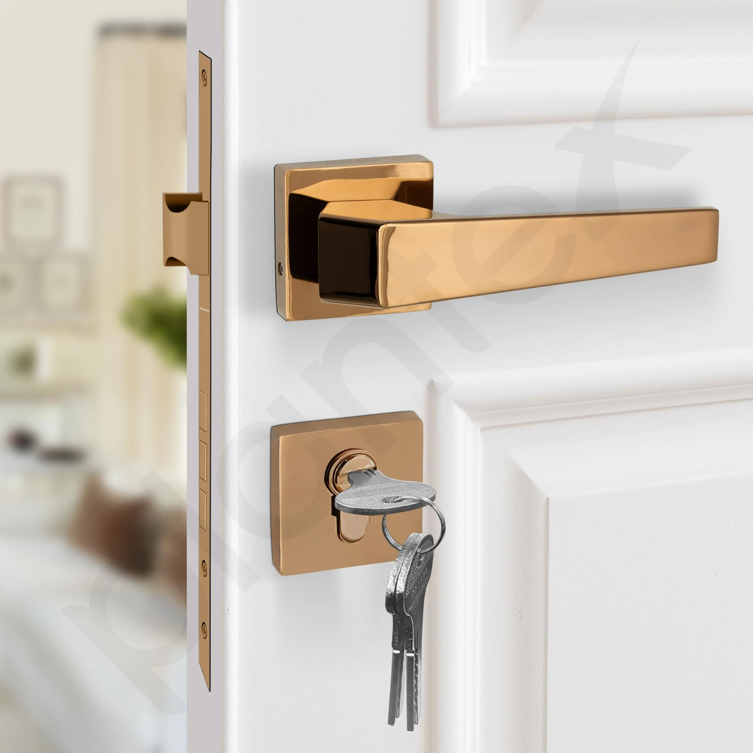 Plantex Premium Main Door Lock With 3 Years Warranty - Mortise Lock Set for Home (PT-004- Rose Gold) - Image 6