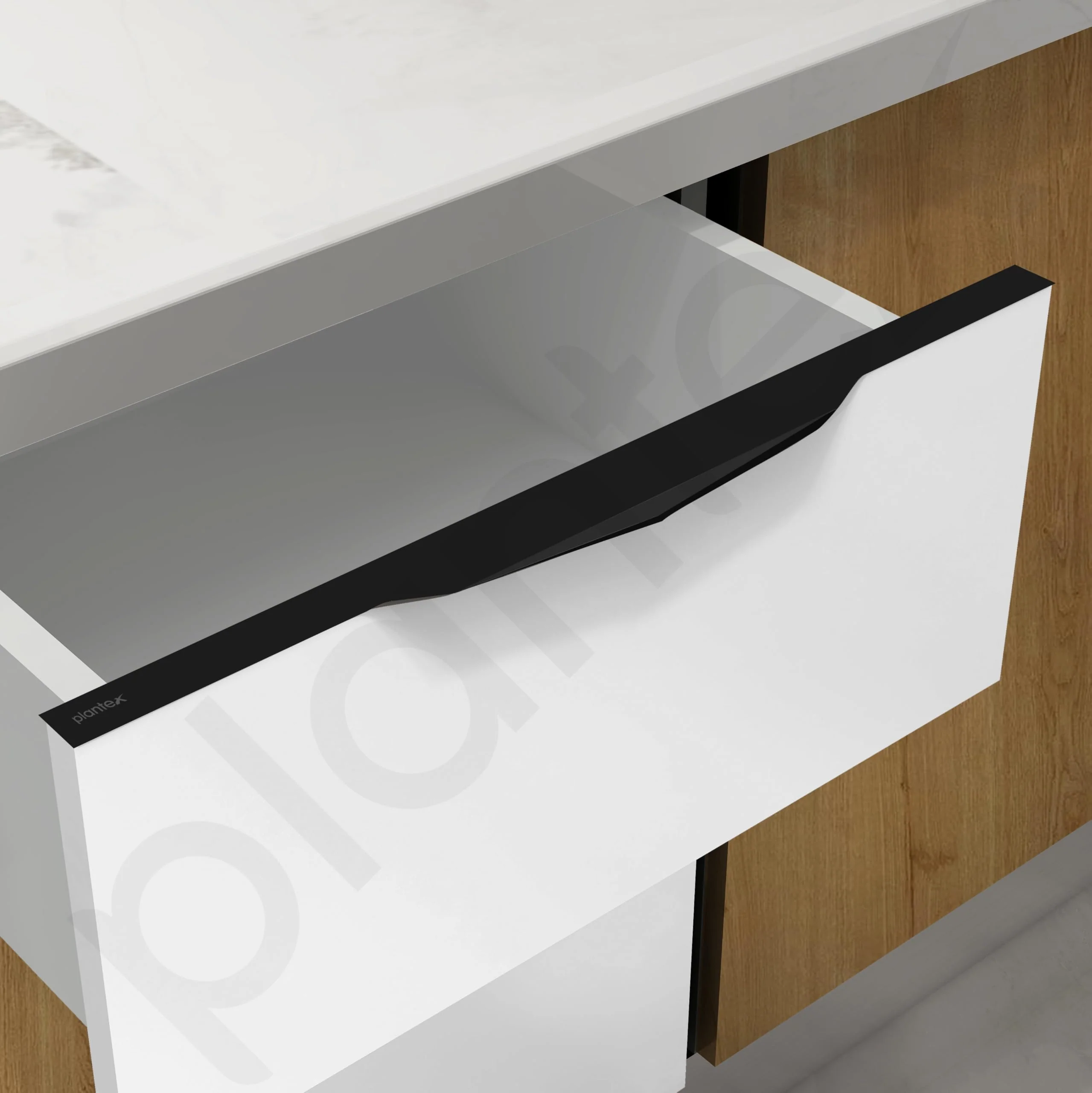 Plantex Profile Handle for Kitchen Cabinet/18 Inch Alluminium Drawer Profile Handle/Wardrobe Pull Handle for Home/Office/Hotel - Pack of 2 (Black) - Image 5