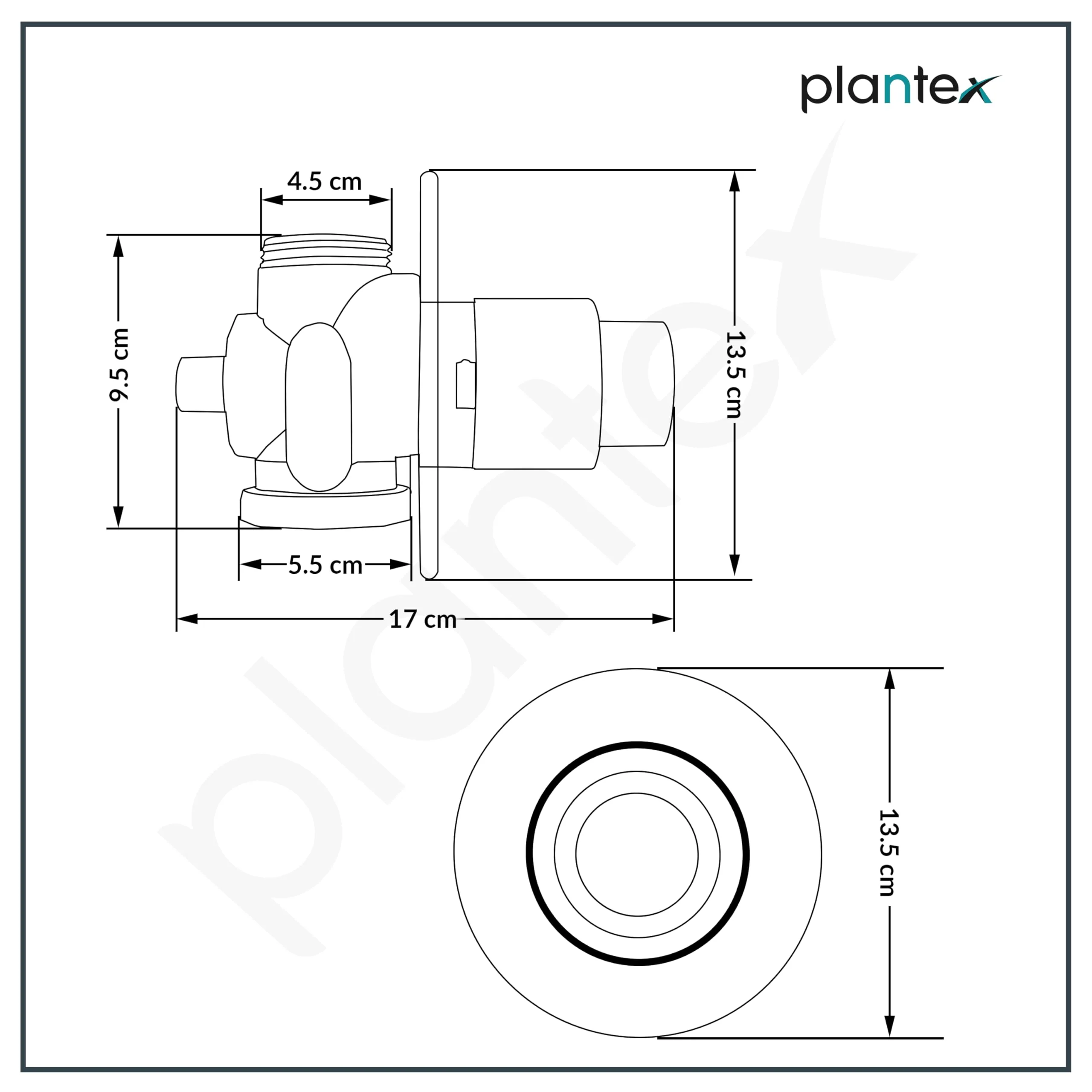 Plantex Pure Brass 40mm Thread Diameter Metropole Flush Valve for Toilet/Toilet Flush/Flush Valve for Urinal Commercial and Residential Use -(ALD-1302-Black) - Image 3