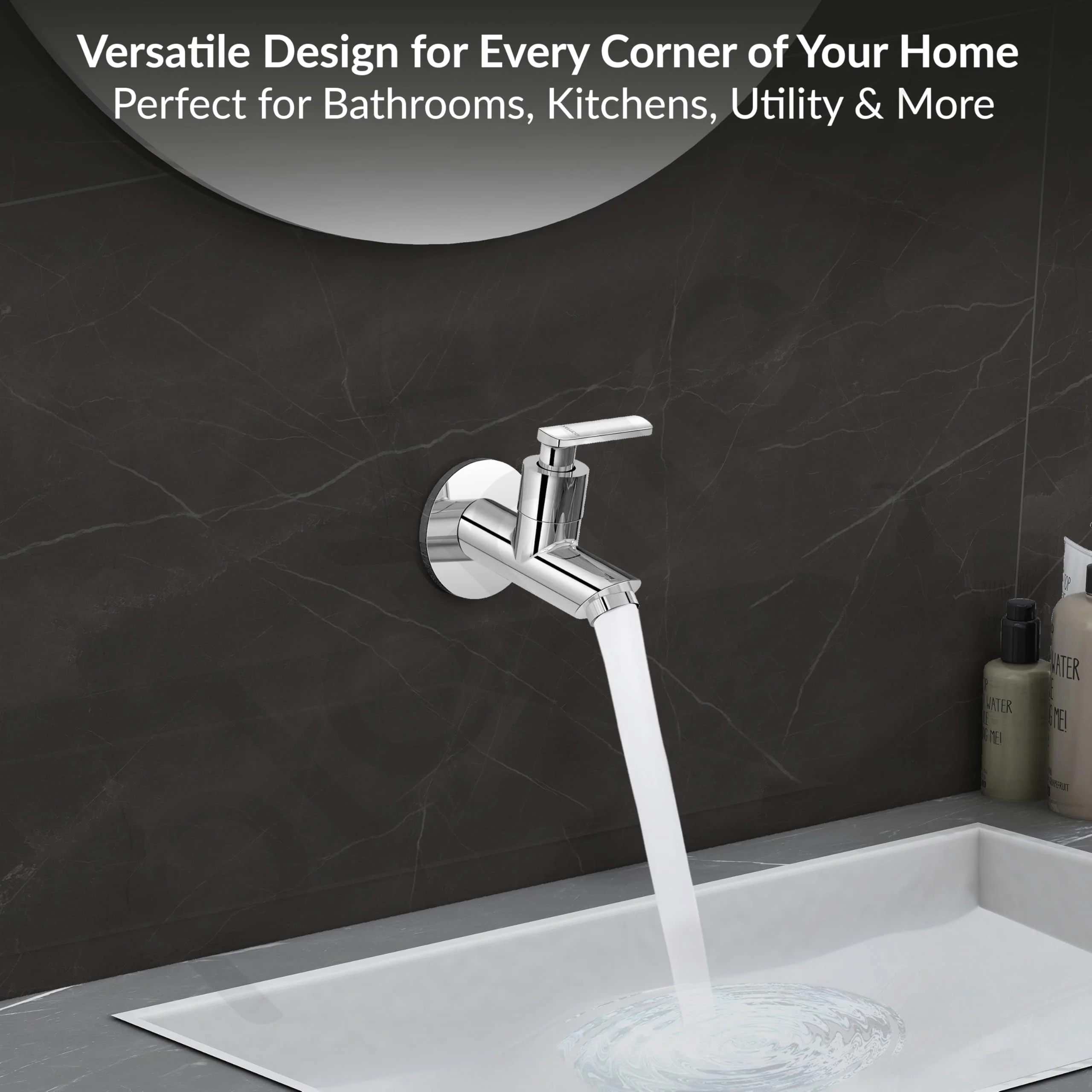 Plantex Pure Brass Bib Tap for Bathroom with Water-Saving Technology Taps/Wall Mount Bib Cock with Wall Flange and Teflon Tape-7 Year Warranty by Plantex (PRI-301 -Chrome Finish) - Image 7