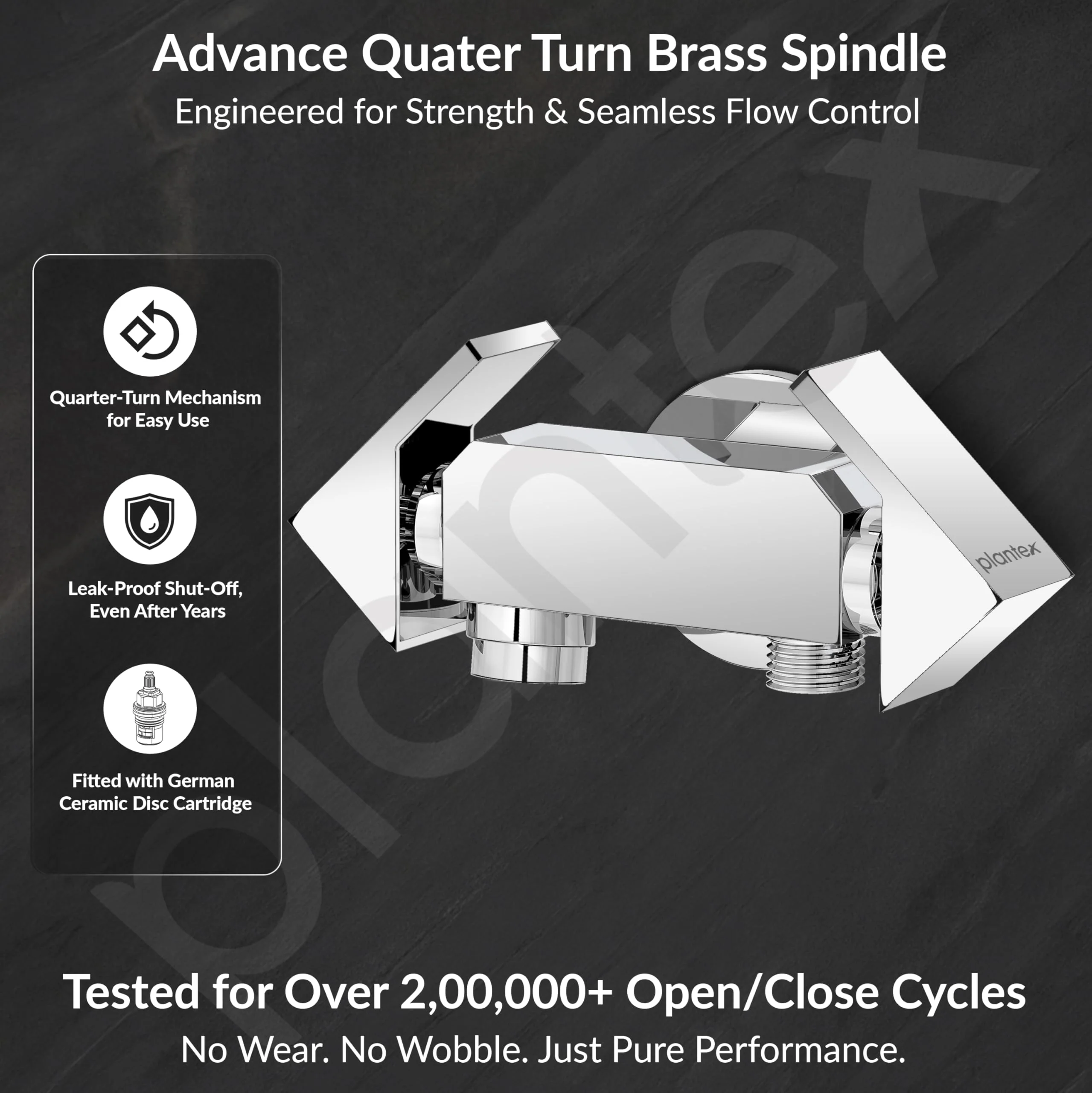 Plantex Pure Brass Two Way Bib Cock Tap with Compatible for Washing Machine with Water Saving Nozzle Attachment/2 in 1 Bib Tap -(PRI-307-Chrome) - Image 3