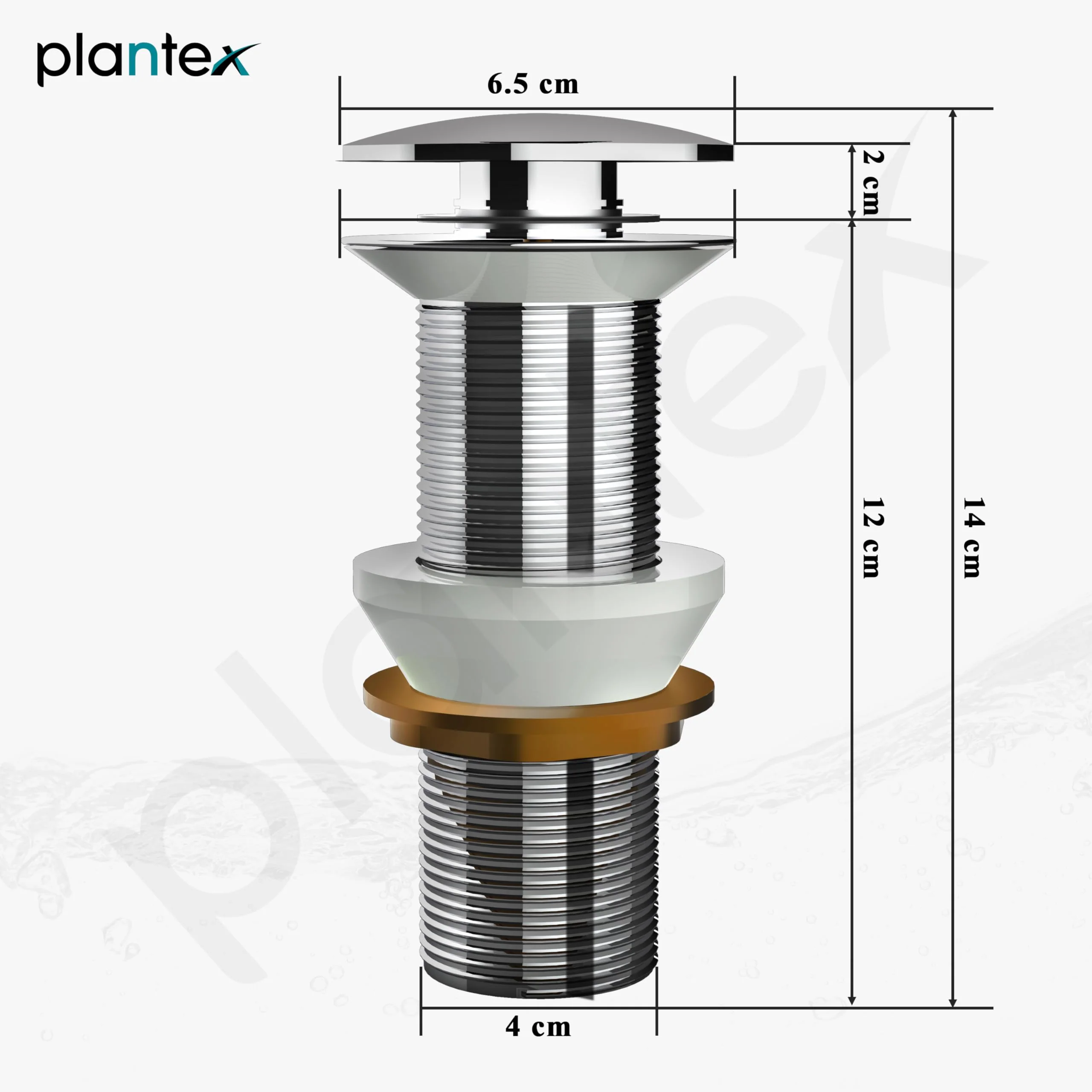 Plantex Pure Brass Waste Coupling for Kitchen Sink/5 inch Drain Out let System Full Thread Pop up Coupling for Wash Basin (Chrome - Pack of 1) - Image 3