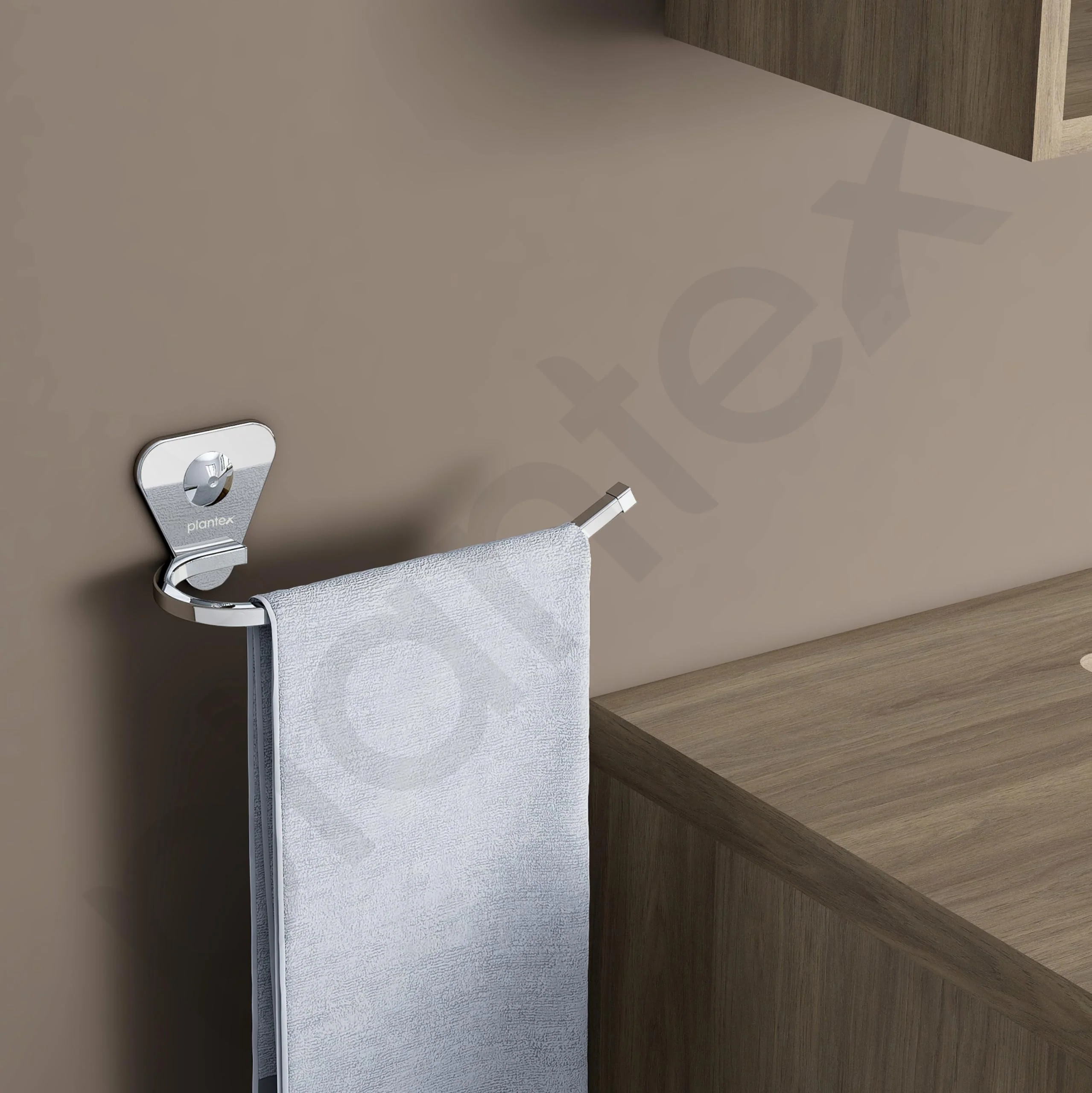 Plantex Pyramid Stainless Steel Hand Towel Holder/Napkin Hanger/Towel Hanger for Wash Basin/Bathroom Accessories (Chrome) - Pack of 1 - Image 2