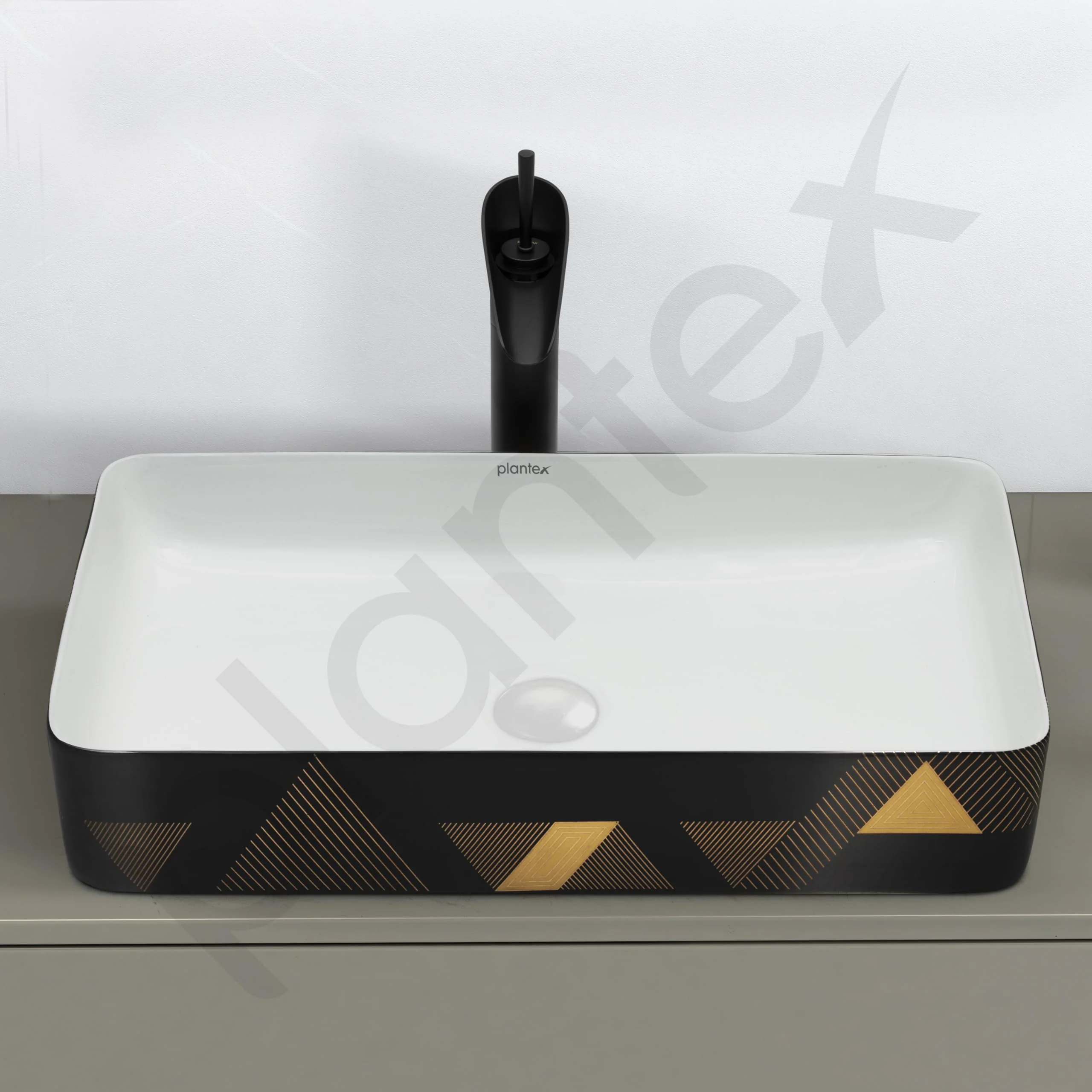 Plantex RectangularTable Top Wash Basin For Bathroom/Designer Ceramic Basin/Countertop Vessel Sink Basin - Indo-European Collection (24 x 14 x 5 Inch) - Image 7