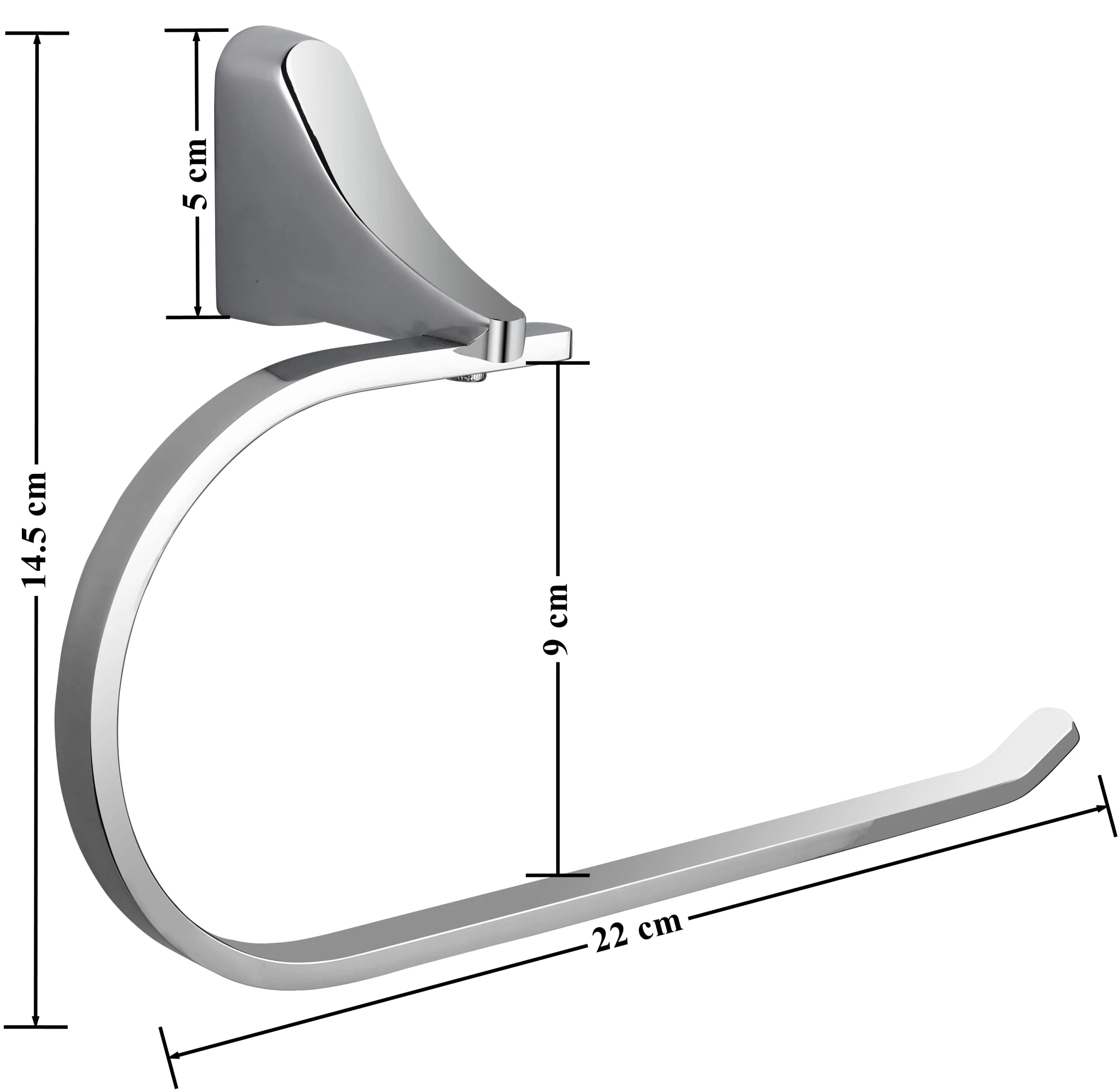 Plantex Rich Brass Bathroom Accessories - Unique Napkin Holder/Stand/Hanger for Wash Basin/Kitchen (Chrome) - Image 2