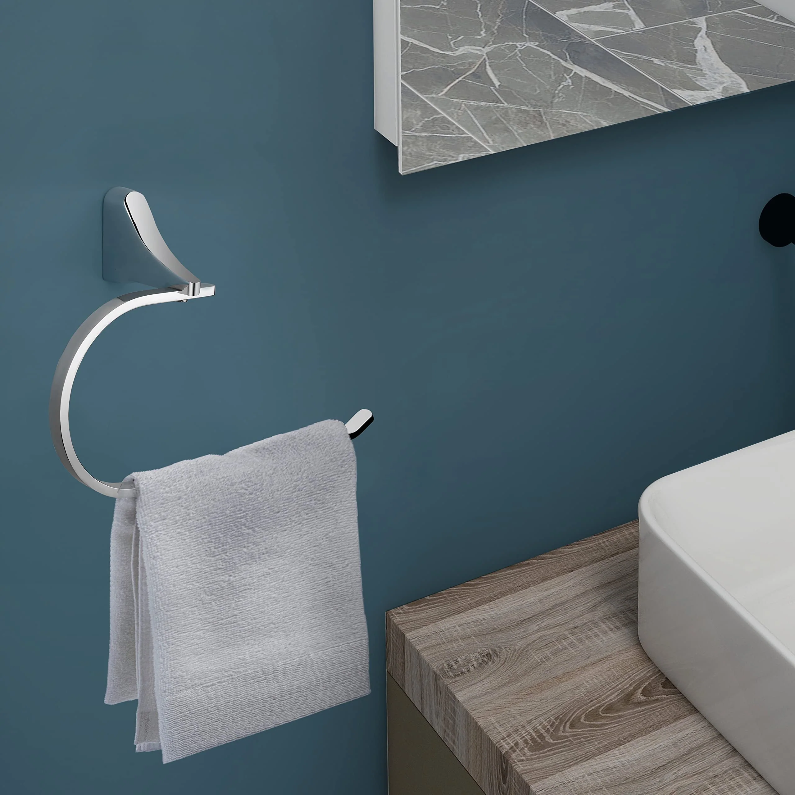 Plantex Rich Brass Bathroom Accessories - Unique Napkin Holder/Stand/Hanger for Wash Basin/Kitchen (Chrome) - Image 4
