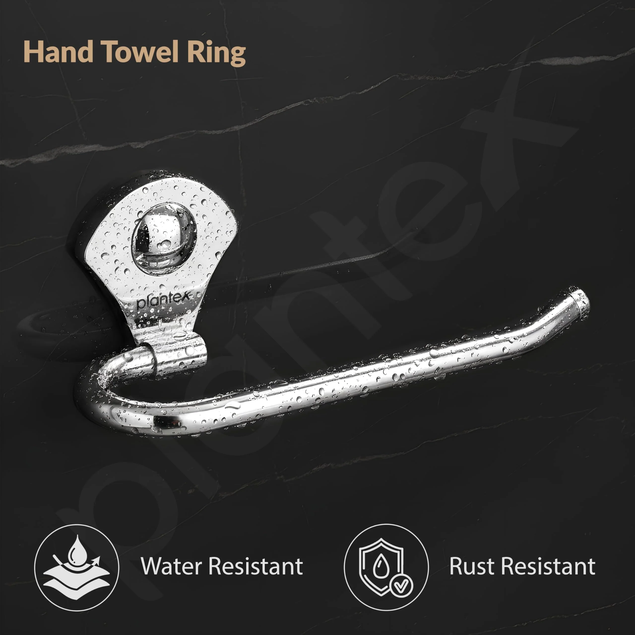Plantex Royal Stainless Steel Napkin Holder for Wash Basin/Towel Ring/Napkin Holder/Bathroom Accessories (Chrome) - Image 4