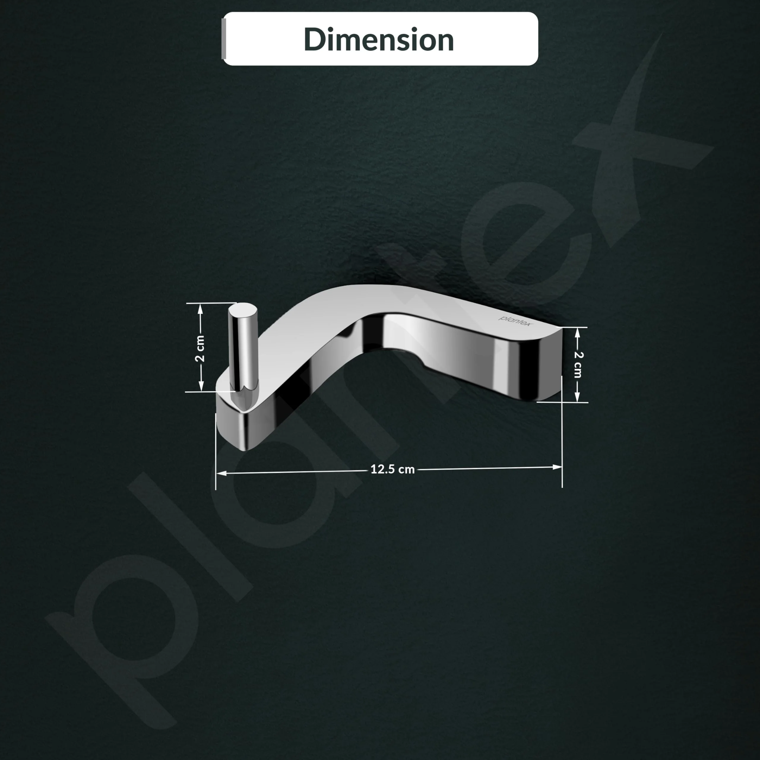 Plantex Smero Pure Brass Robe Hook/Door Hanger-Hook/Cloth-Towel Hanger/Bathroom Accessories - Aqua(Chrome) - Image 5