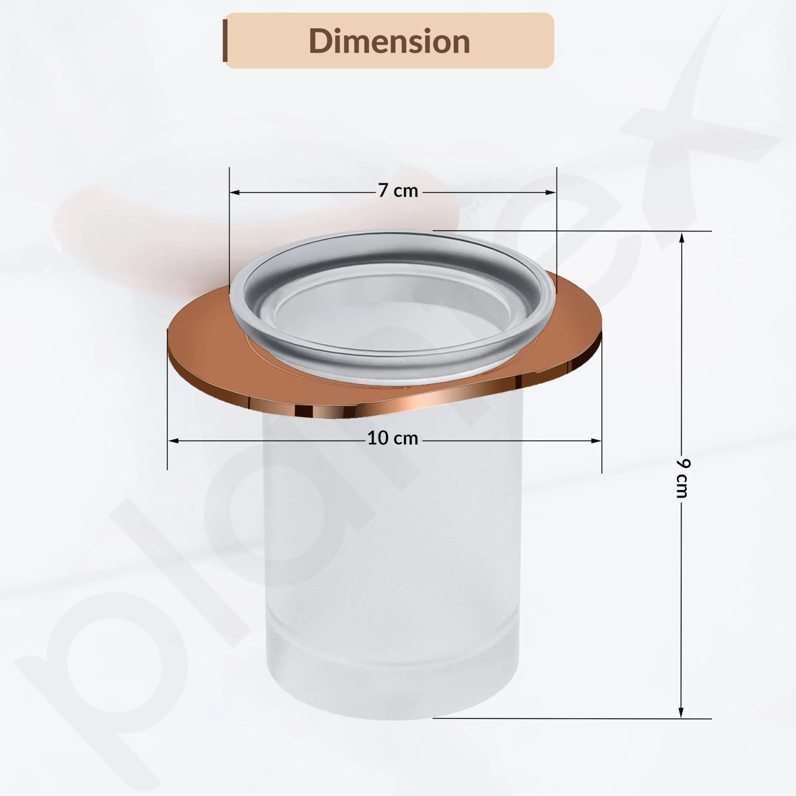 Plantex Smero Pure Brass Tooth Brush Holder/Tumbler Holder/Toothpaste Holder/Bathroom Accessories - Smart (PVD Rose Gold) - Image 5
