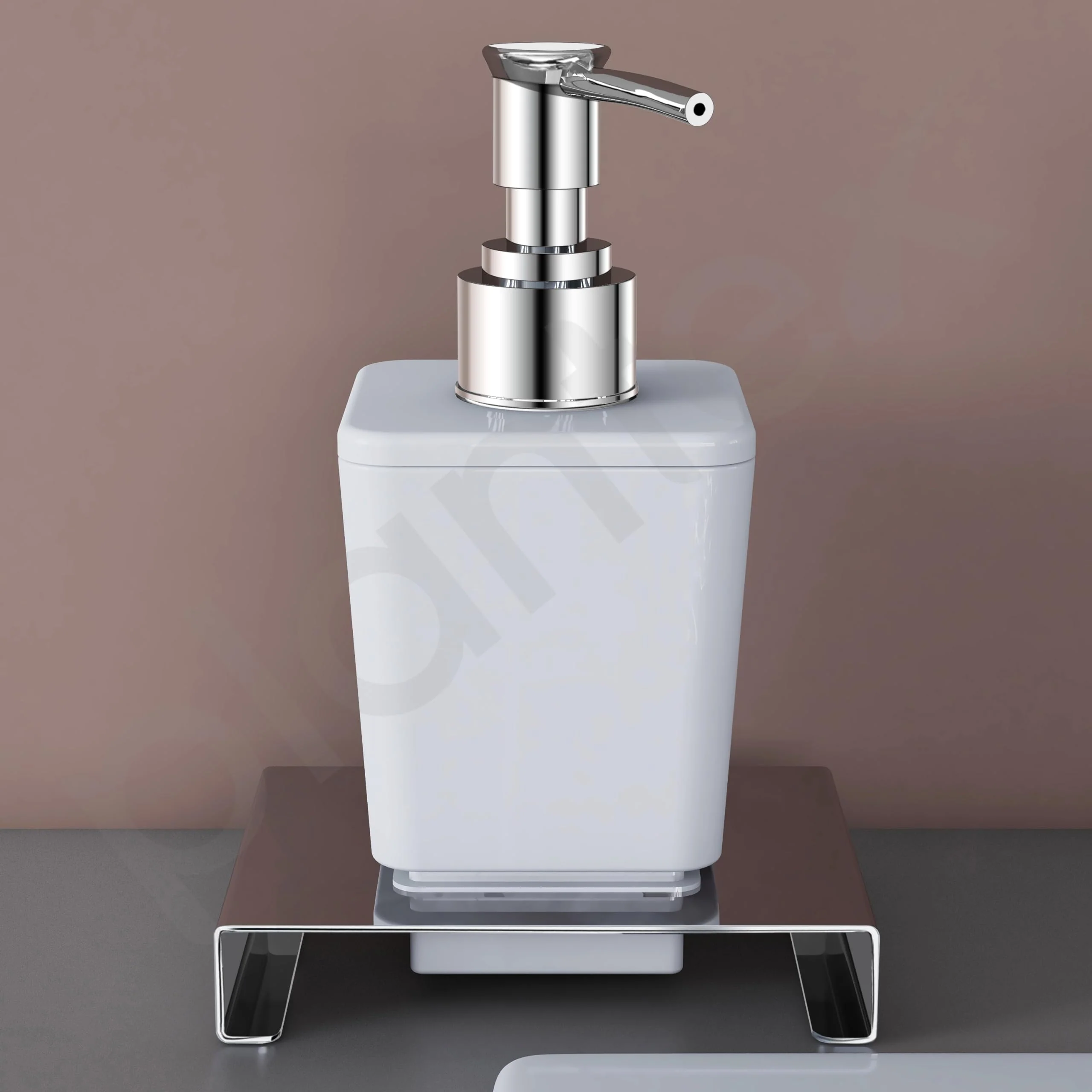 Plantex Soap Dispenser for Bathroom/Stainless Steel and ABS Shampoo/Hand Wash/Liquid Soap Dispenser - Table Top Bathroom Accessories - Pack of 1 (Chrome & ABS) - Image 4