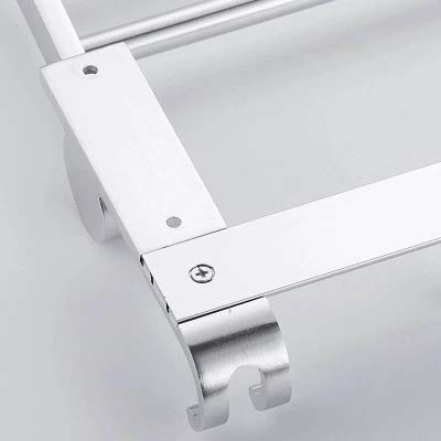 Plantex Space Aluminum Foldable Towel Rack/Towel Stand for Bathroom/Towel Hanger/Bathroom Accessories (24-Inch) - Silver - Image 4