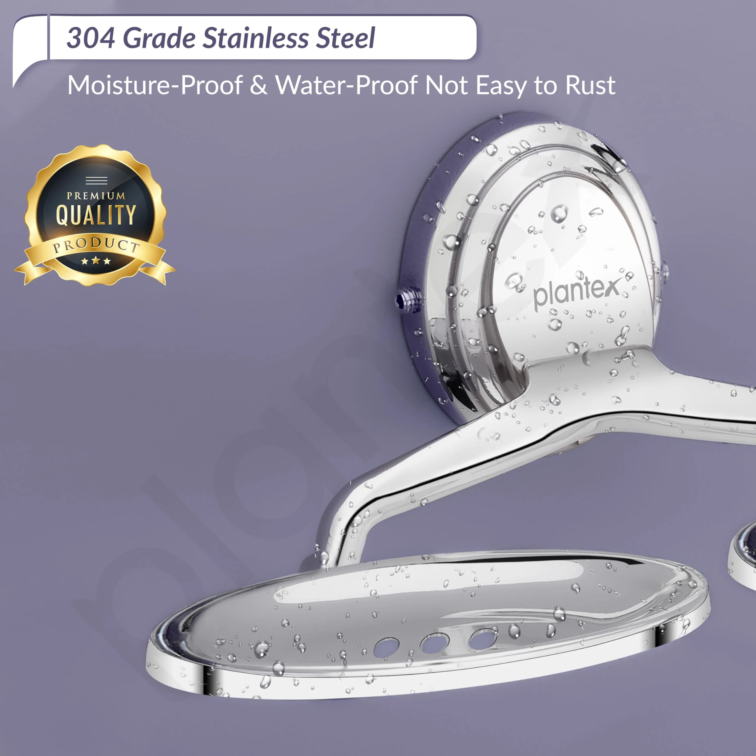Plantex Stainless Steel 304 Grade 2 in1 Soap Dish with Tumbler Holder/Soap Stand/Tooth Brush Holder/Bathroom Accessories (Cubic - Chrome) - Image 7