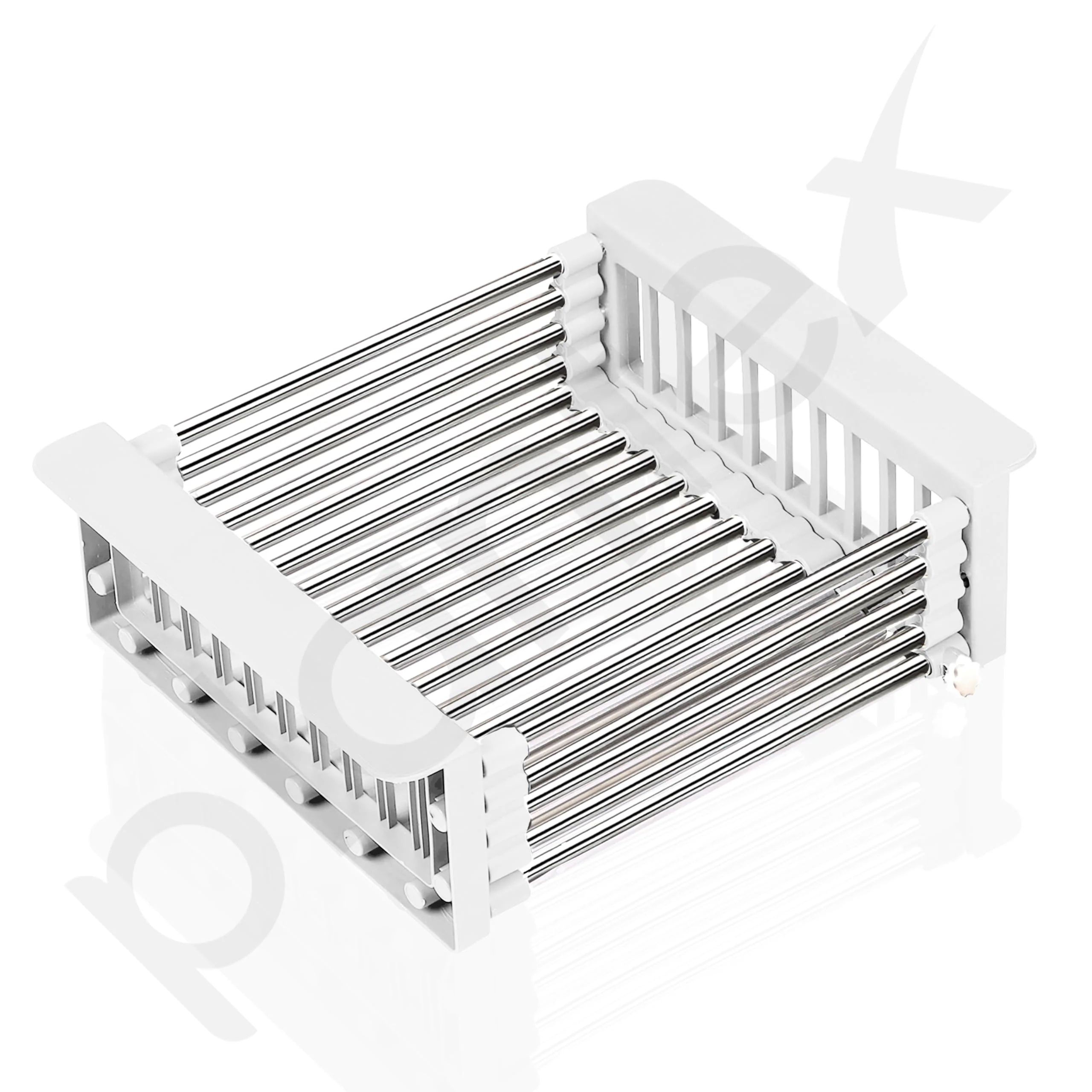 Plantex Stainless Steel & ABS Plastic Sink Drainer Basket/Sink Basket with Adjustable Armrest Kitchen Rack/Vegetable & Fruits Washing Organizer/Sink Utensils Drainer Stand - Pack of 1 (White) - Image 7