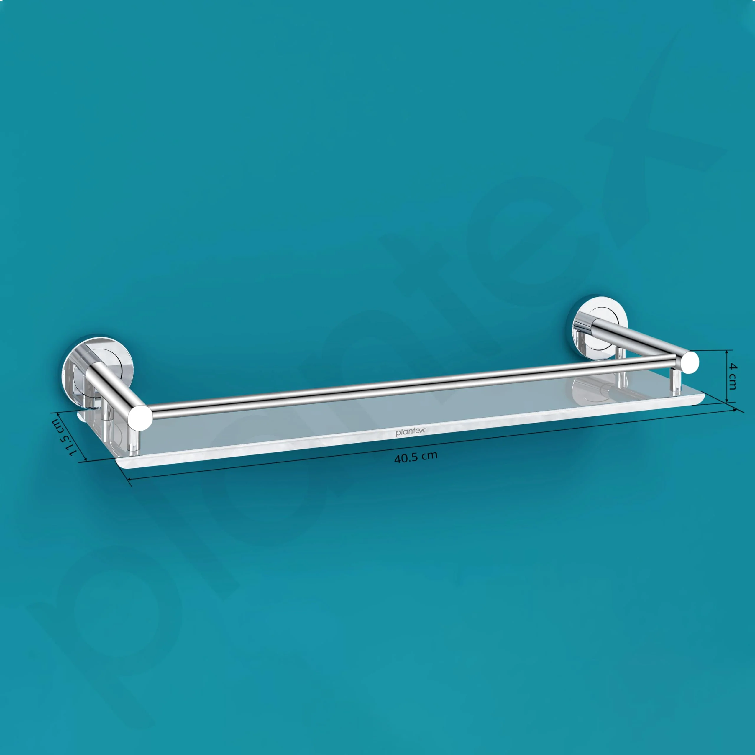 Plantex Stainless Steel Bathroom Shelf for Wall/Bathroom Organizer with Drill/Washroom Accessories/Wall Shelf for Kitchen Storage (16x5 inches, Chrome) - Image 3