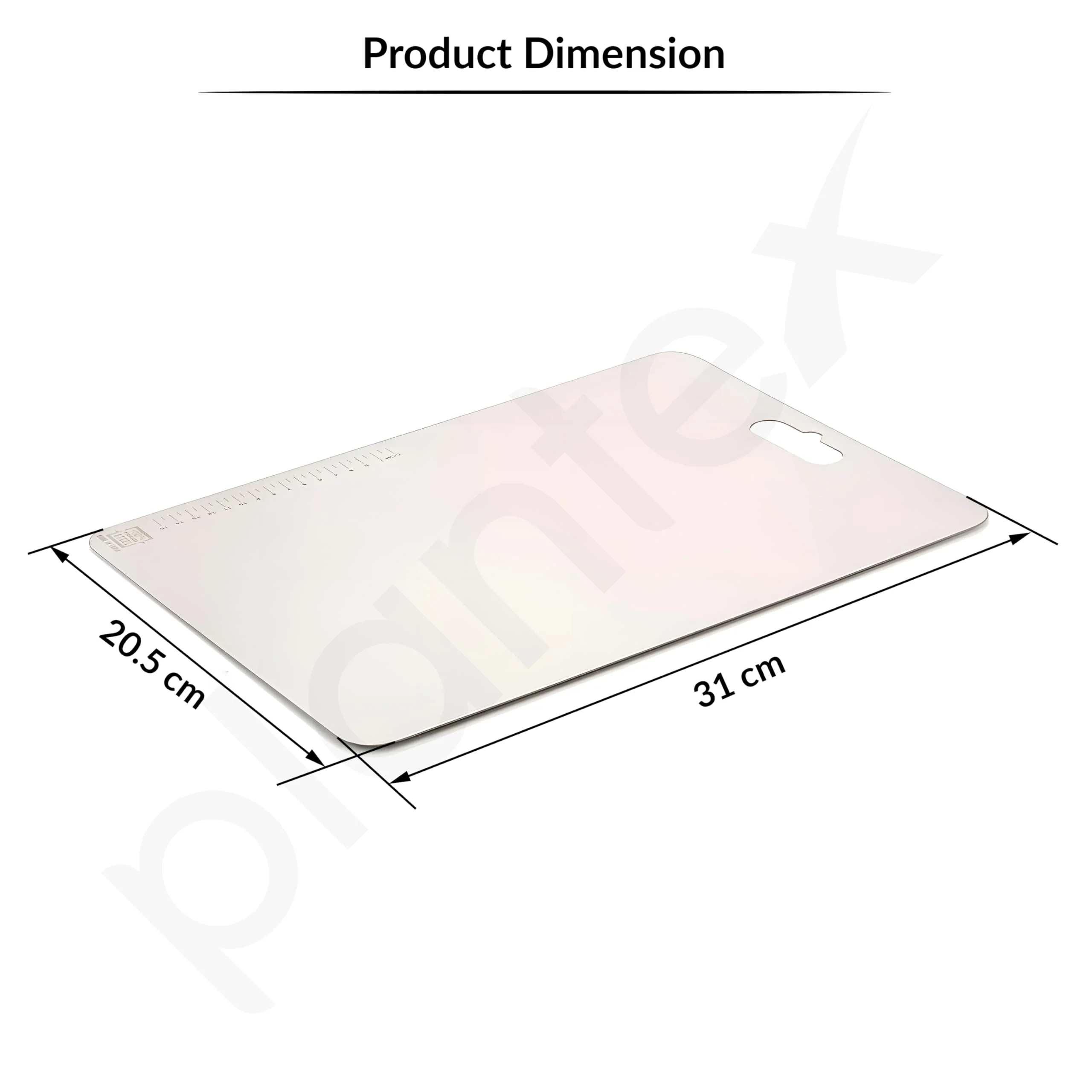 Plantex Stainless Steel Chopping Board/Vegetable Cutting Board/Anti-Bacterial, Scratch-Resistant, Durable, Non-Slip & Knife Friendly Cutting Pad (Size- 31 X 20.5 cm) - Image 3