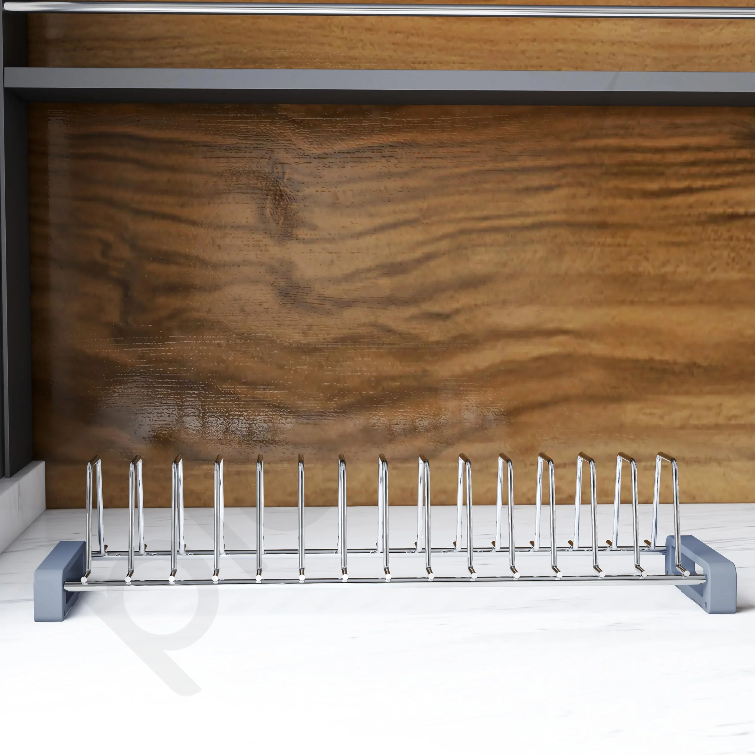 Plantex Stainless Steel Dish Rack for Kitchen/14 Slot Plate Rack for Cabinet/Saucer Dish Stand Organizer with Anti-Scratch Base(Size-4Inches, Slot- 14, Pack of 1), 47 x 13 x 10.5 Cm - Image 6