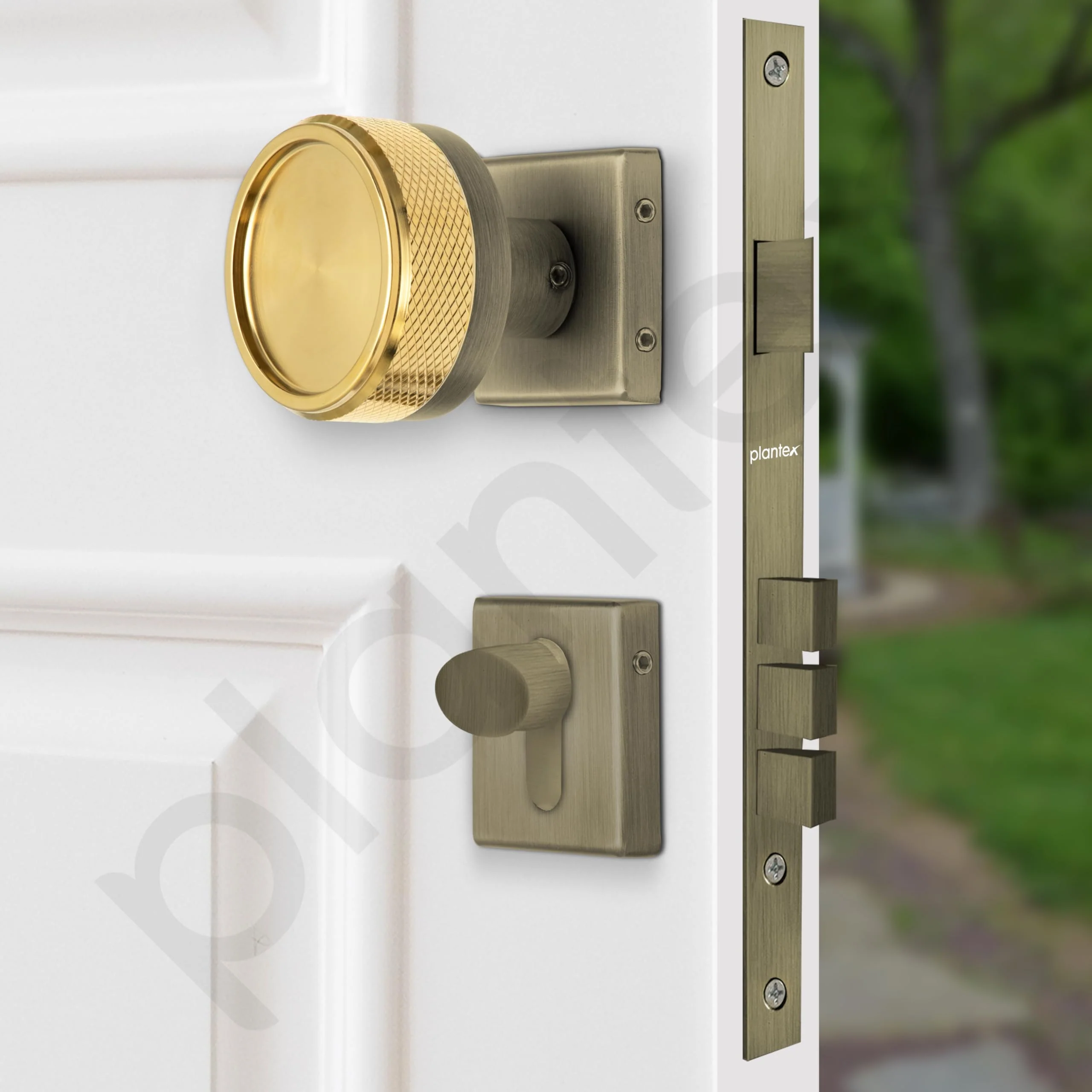 Plantex Stainless Steel Door Lock/Heavy Duty Main Door Knob Lock With 3 Keys/Mortise Door Lock For Home/Office/Hotel-(Pvd Gold&Ba) - Image 6