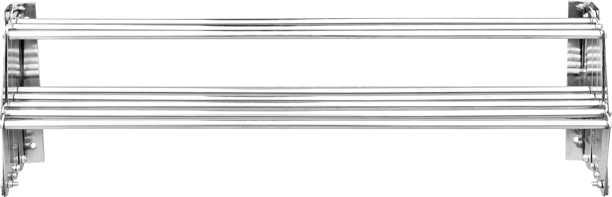 Plantex Stainless Steel Foldable Clothes Drying Rack/Cloth/Towel Stands for Drying Clothes - Wall Mount (Chrome - 24 inch) - Image 5